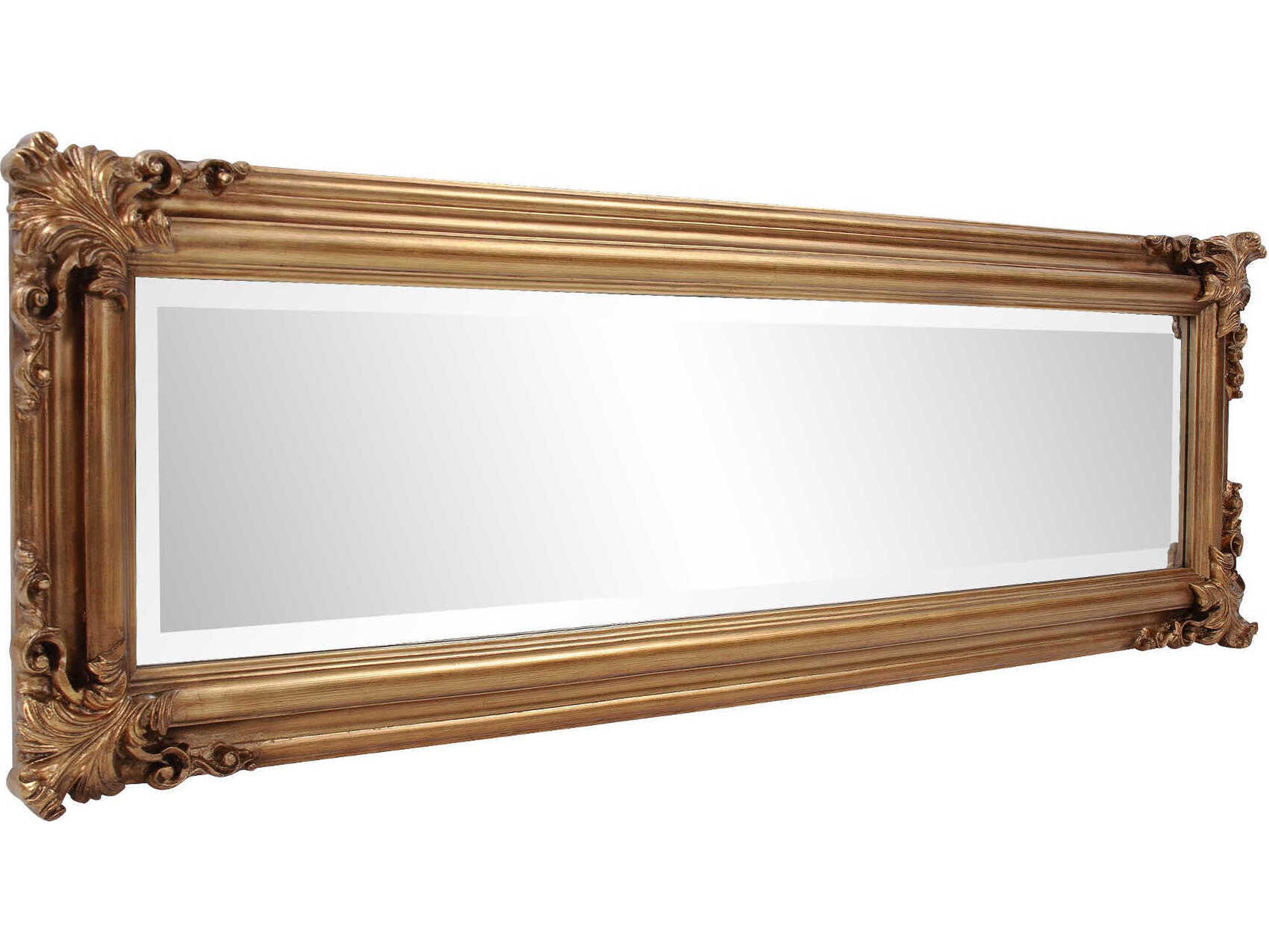 Howard Elliott Vincenzo Antique Gold Rectangular Wall Mirror