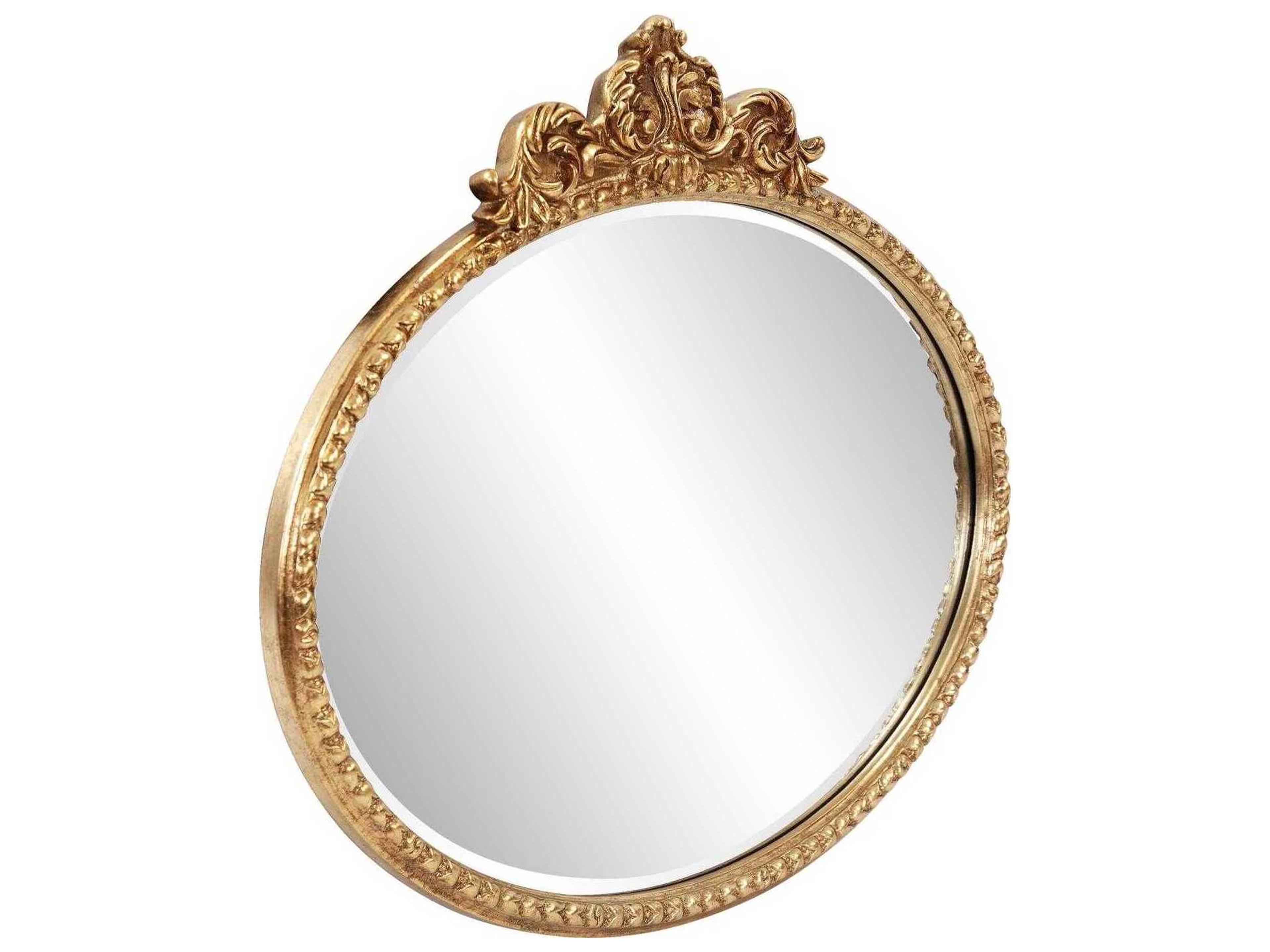 Howard Elliott Moreau Antique Gold Oval Wall Mirror