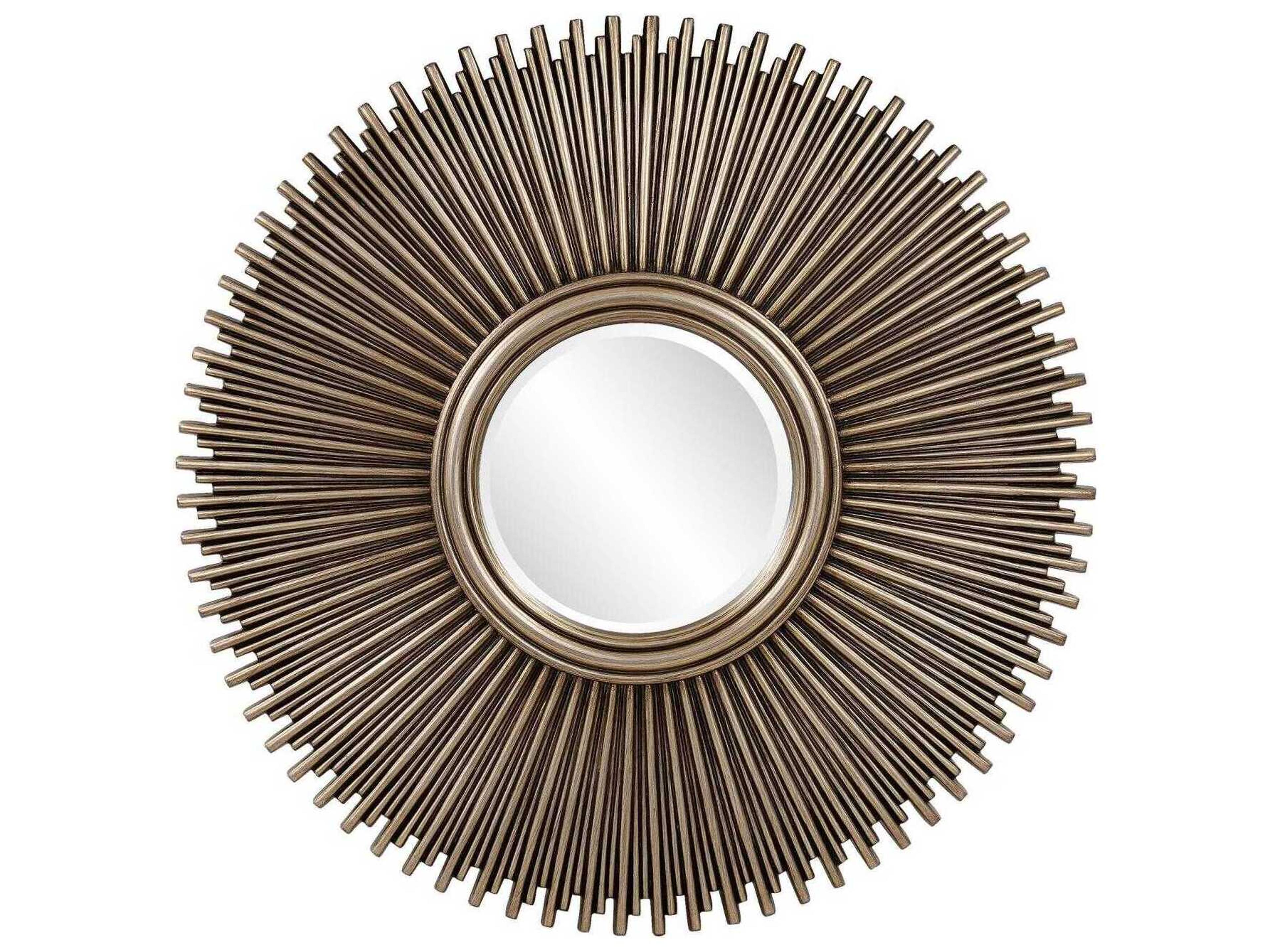 Singapore Antique Silver Sunburst Wall Mirror