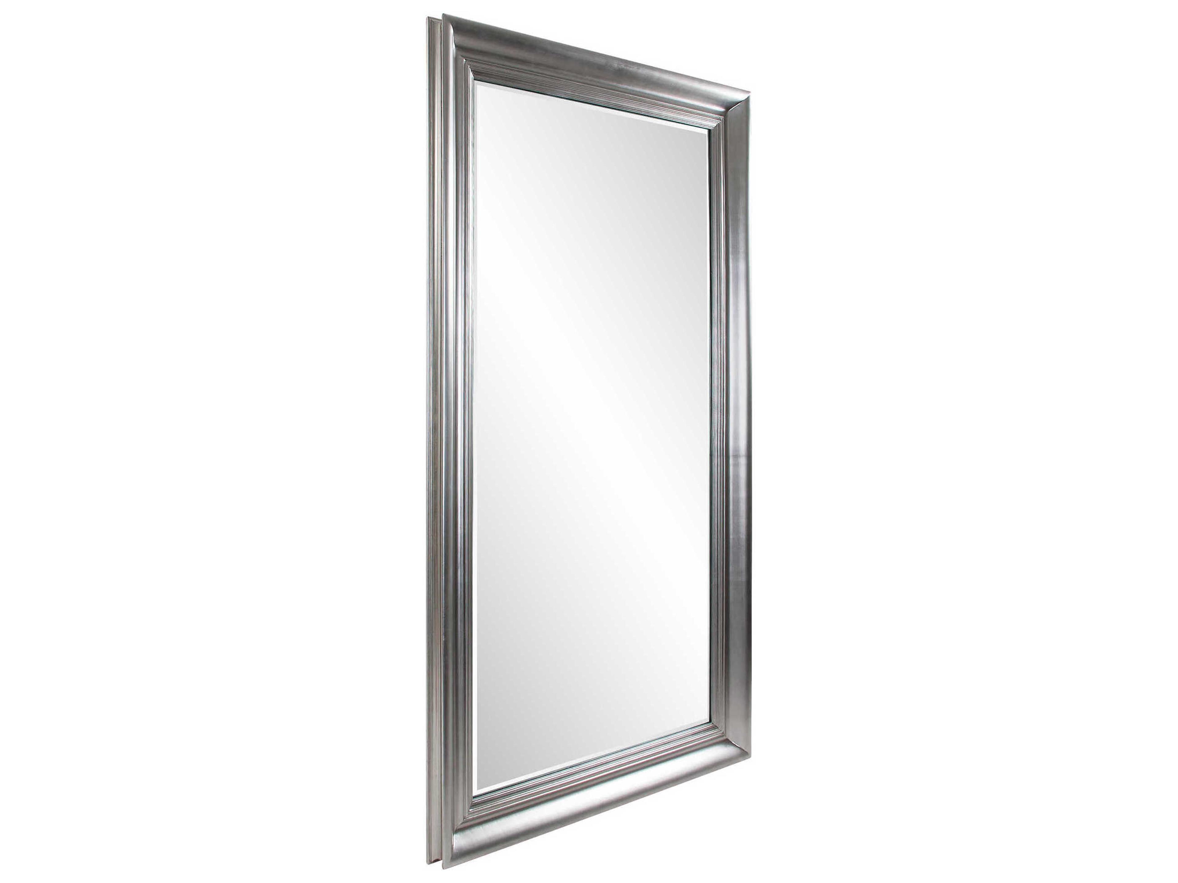 Howard Elliott Oversized Tierney Bright Silver Rectangular Wall Mirror
