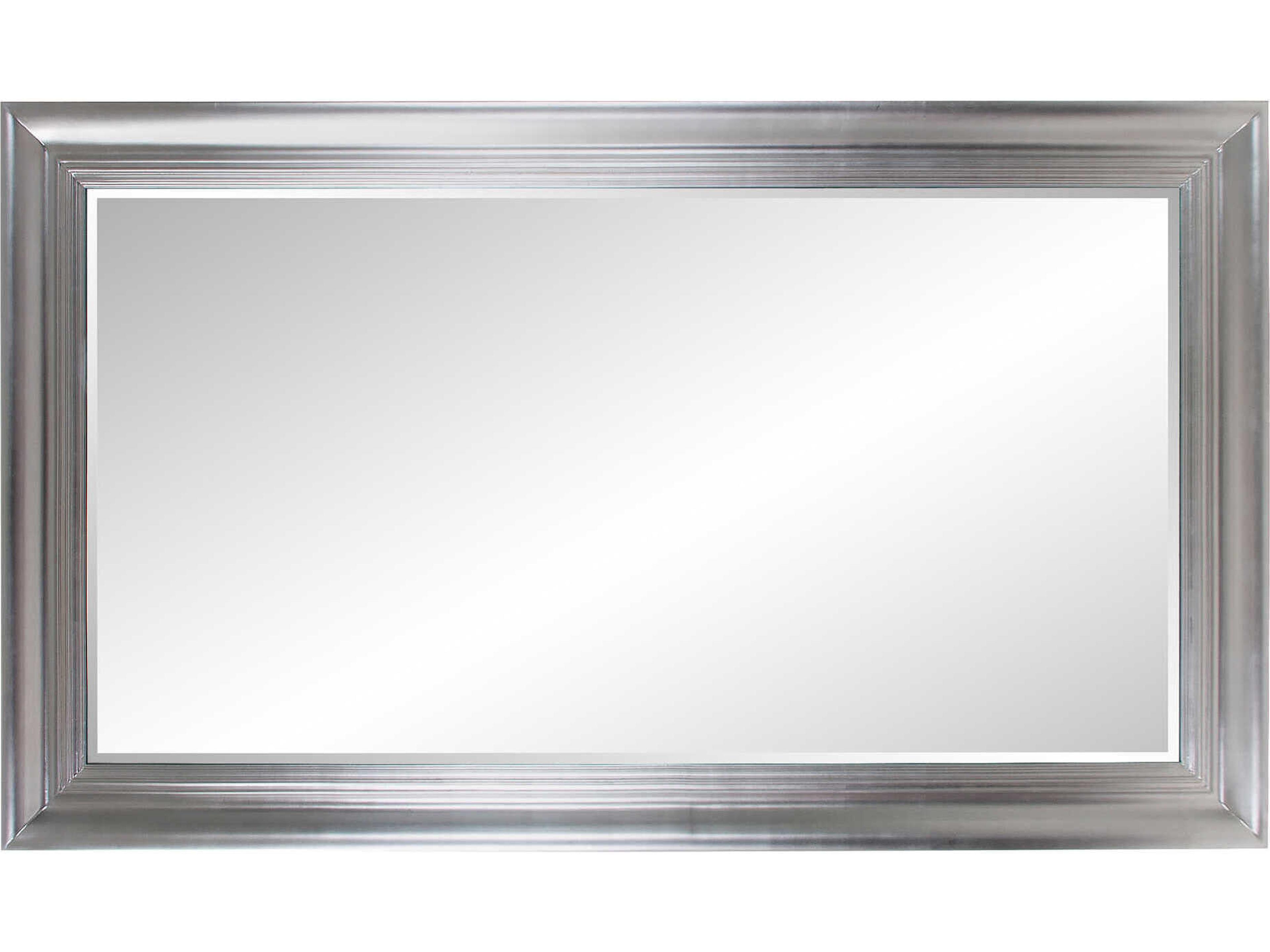 Howard Elliott Oversized Tierney Bright Silver Rectangular Wall Mirror