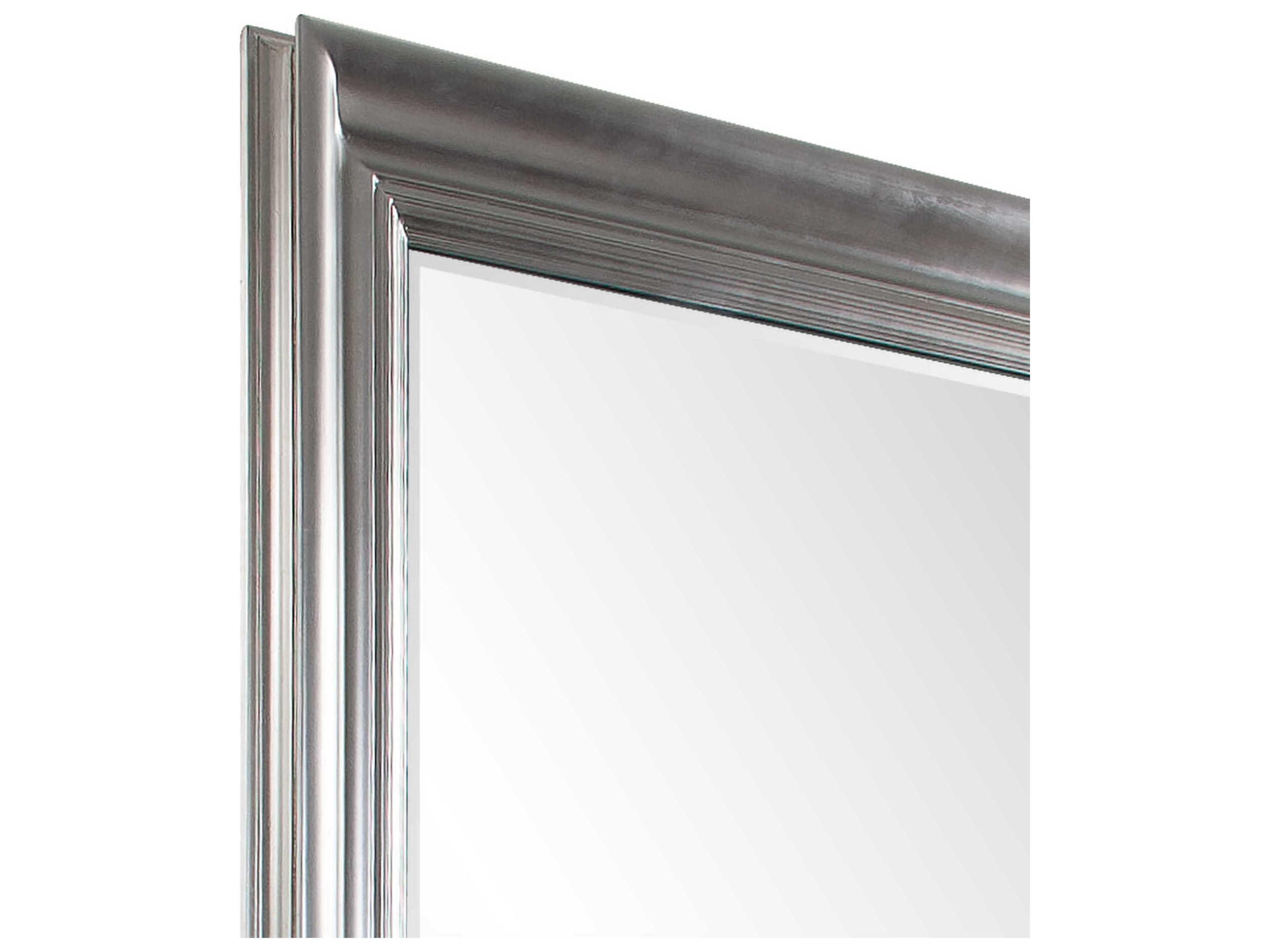 Howard Elliott Oversized Tierney Bright Silver Rectangular Wall Mirror
