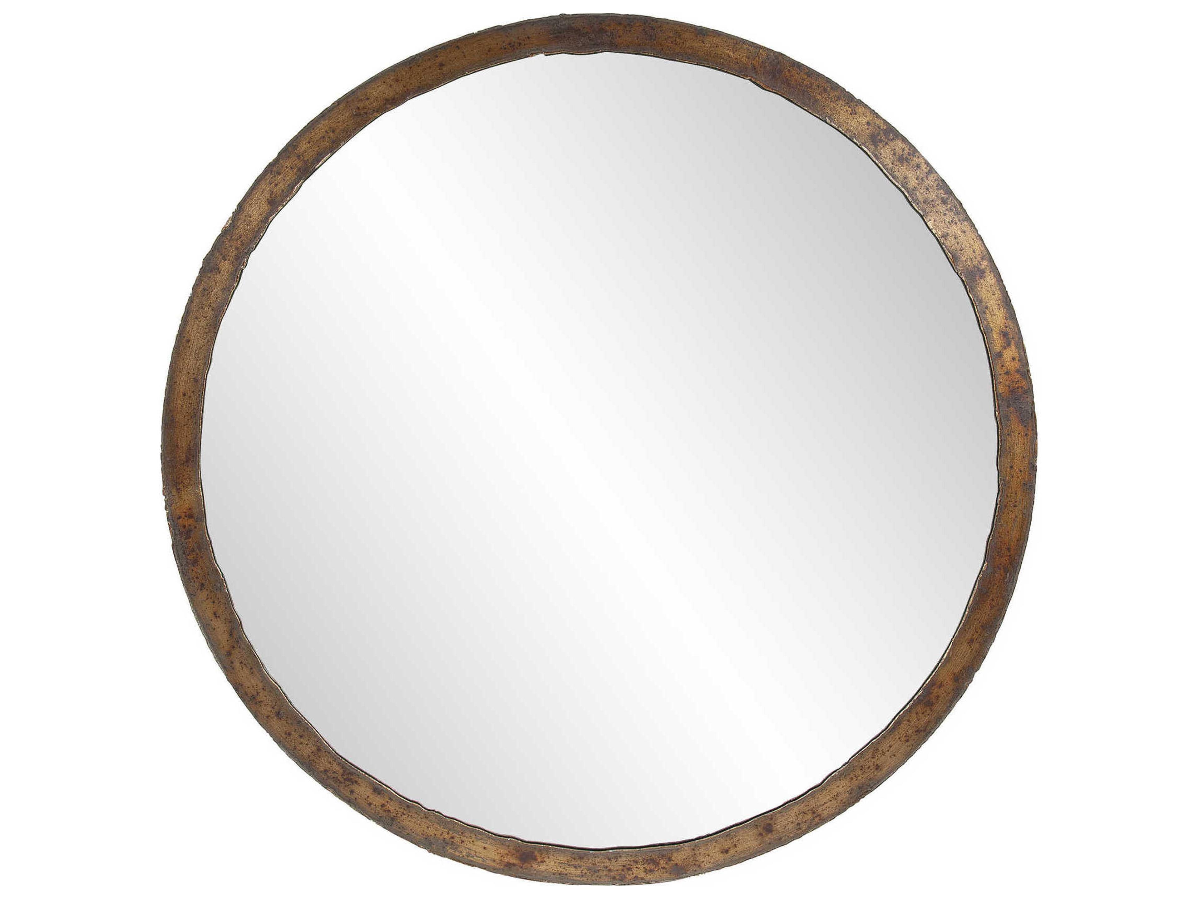 Marius Acid Treated Round Wall Mirror