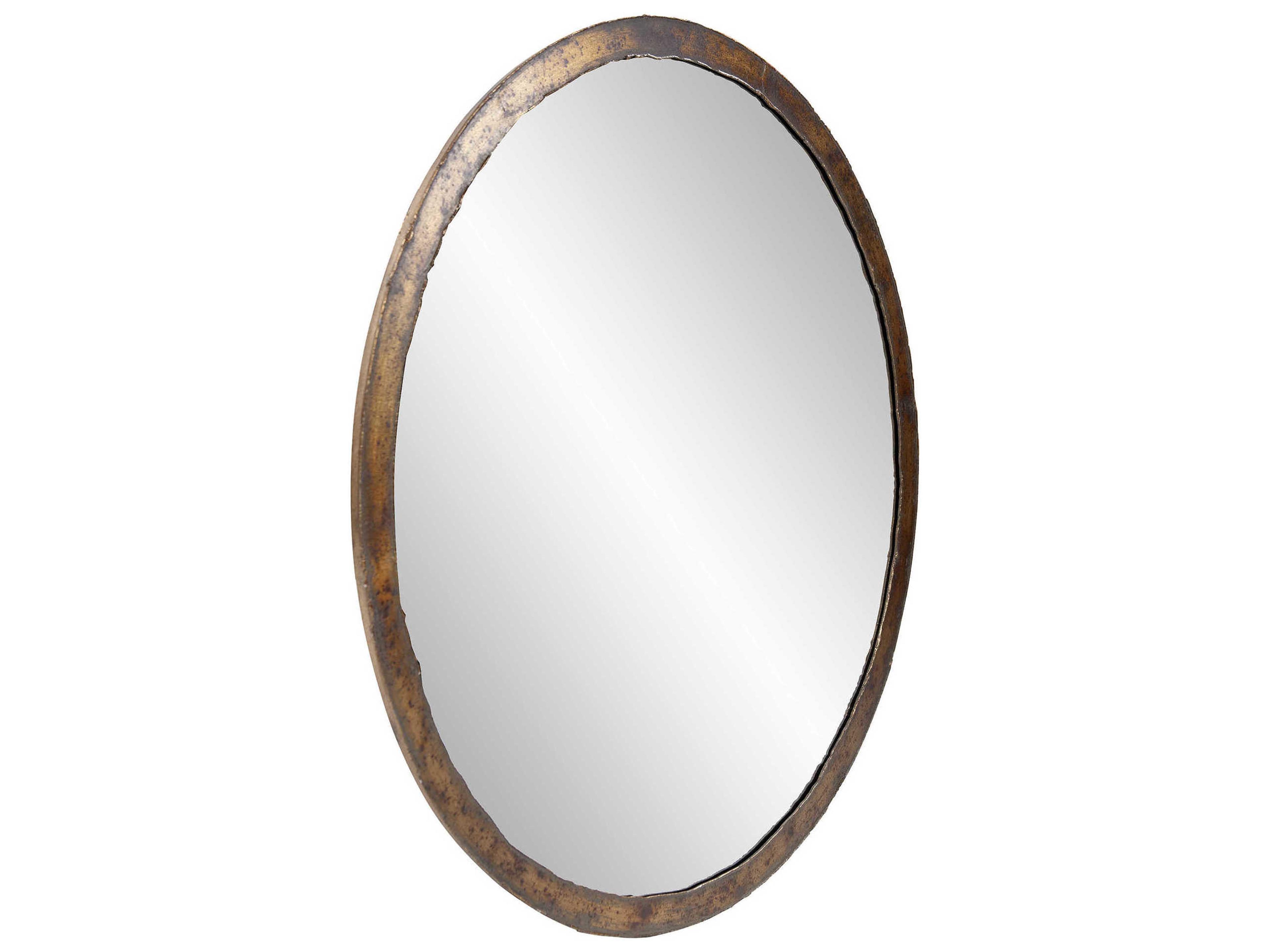 Howard Elliott Marius Acid Treated Round Wall Mirror