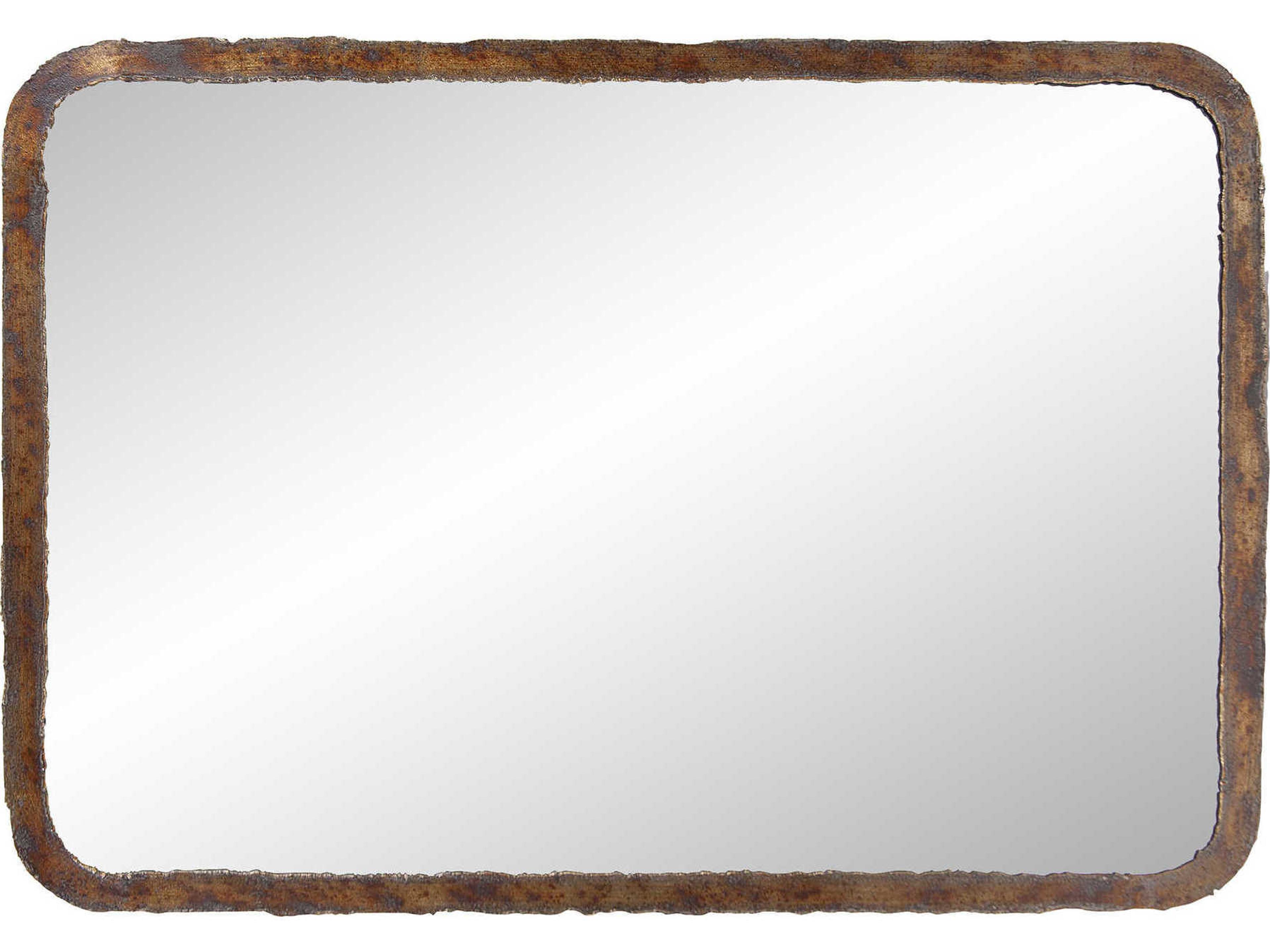 Howard Elliott Marius Acid Treated Rectangular Wall Mirror
