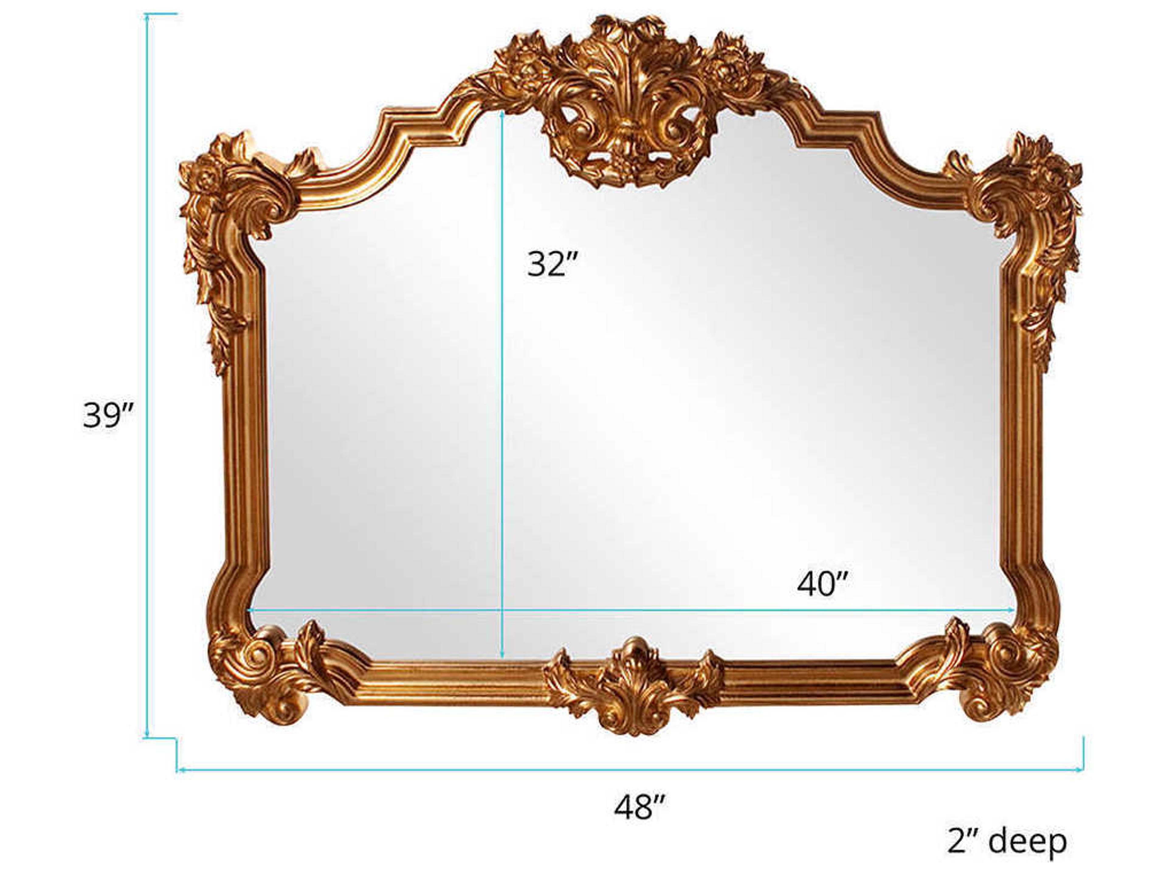 Howard Elliott Avondale Gold Leaf Wall Mirror