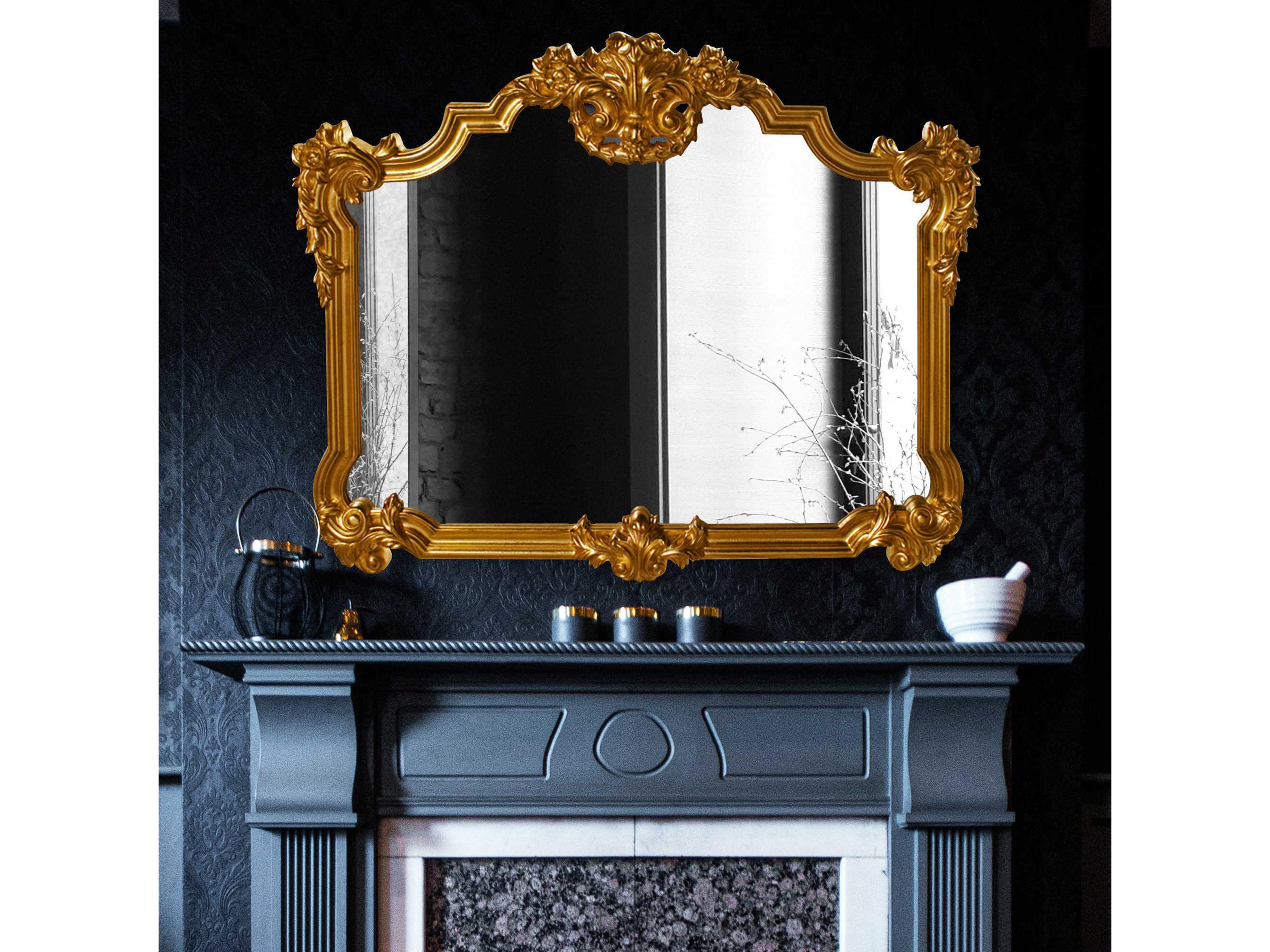 Howard Elliott Avondale Gold Leaf Wall Mirror