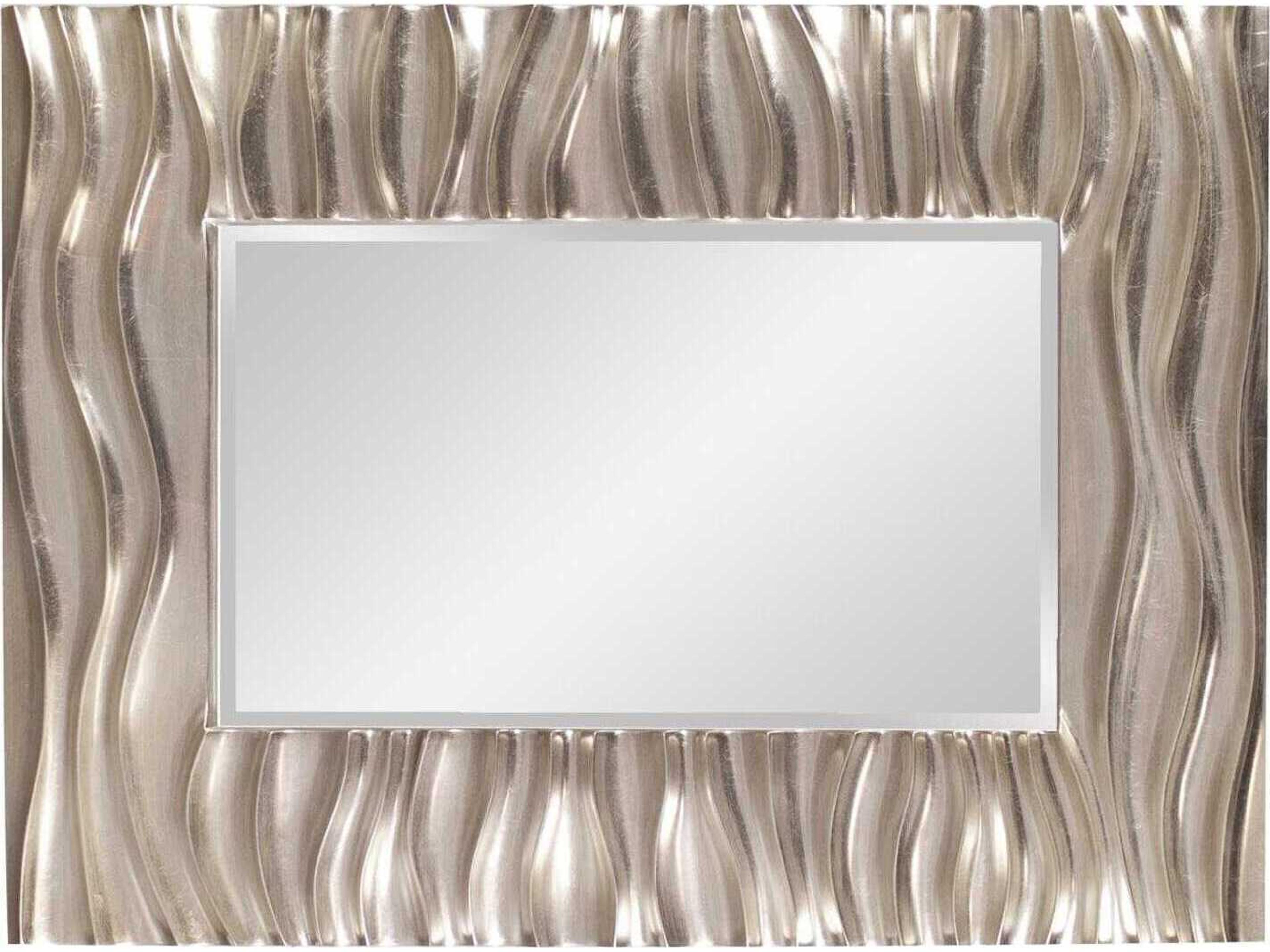 Howard Elliott Zenith Bright Silver Rectangular Wall Mirror
