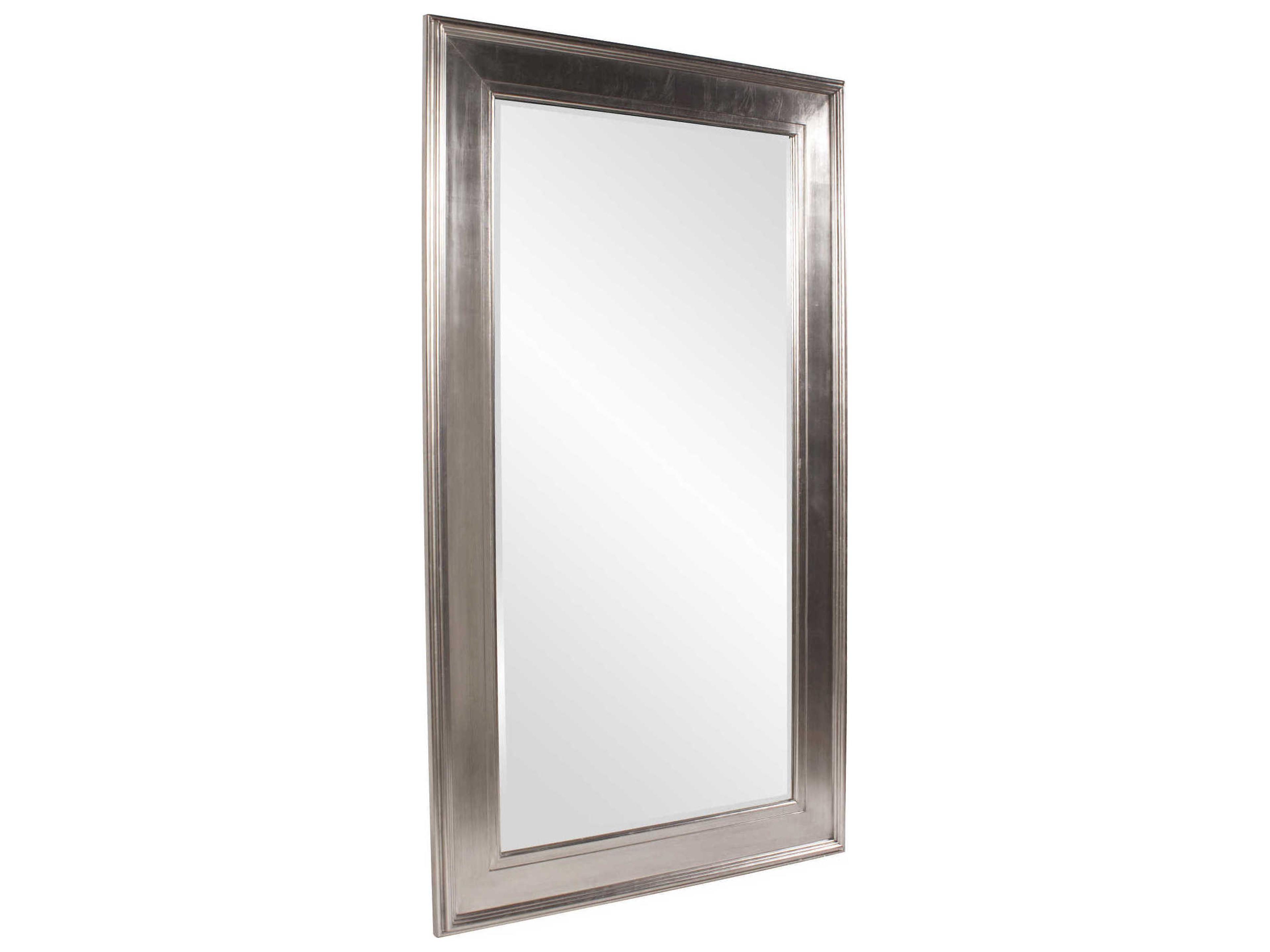 Christian Silver Leaf Rectangular Floor Mirror