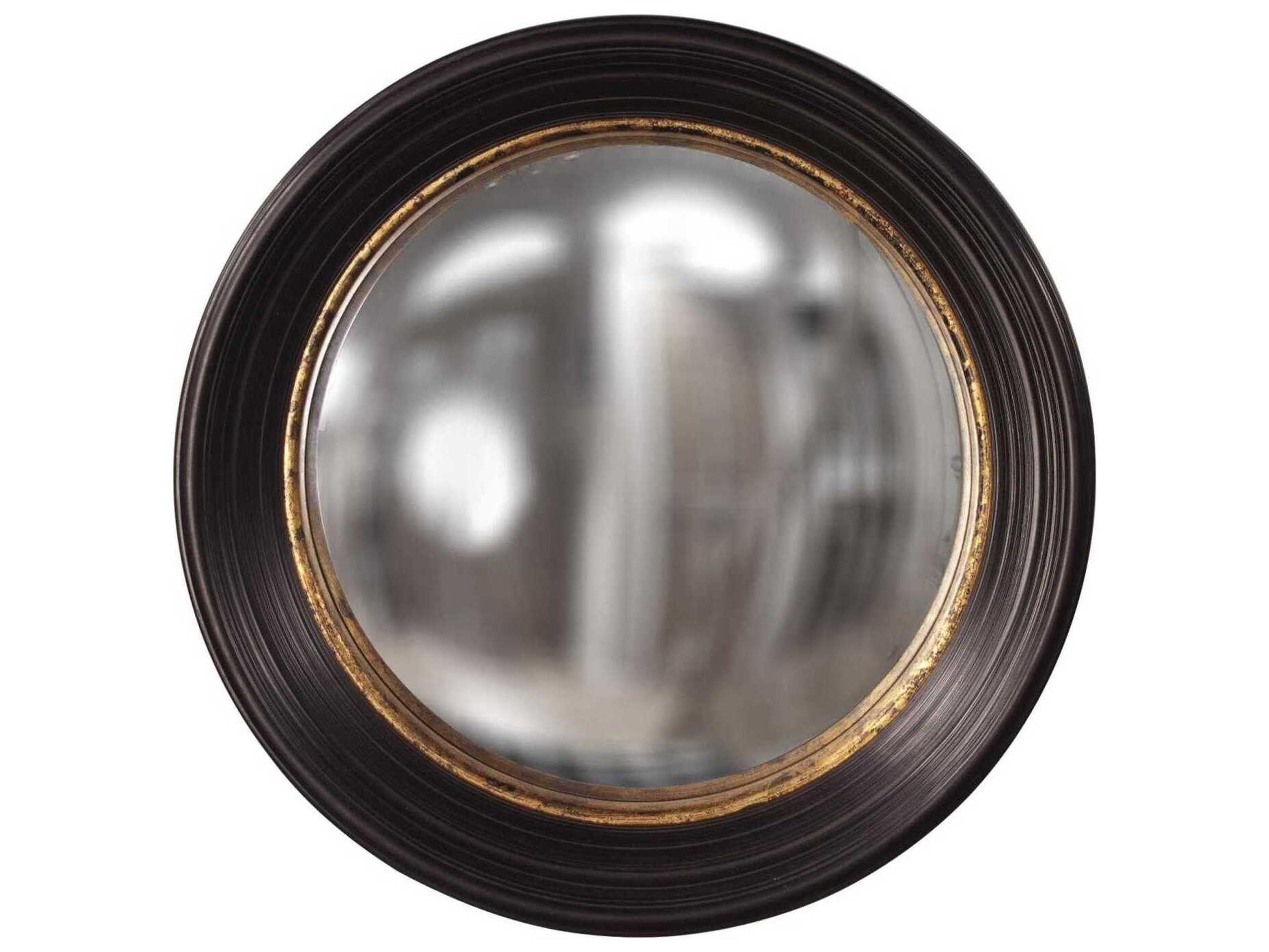 Howard Elliott Rex Matte Gold Leaf Round Wall Mirror