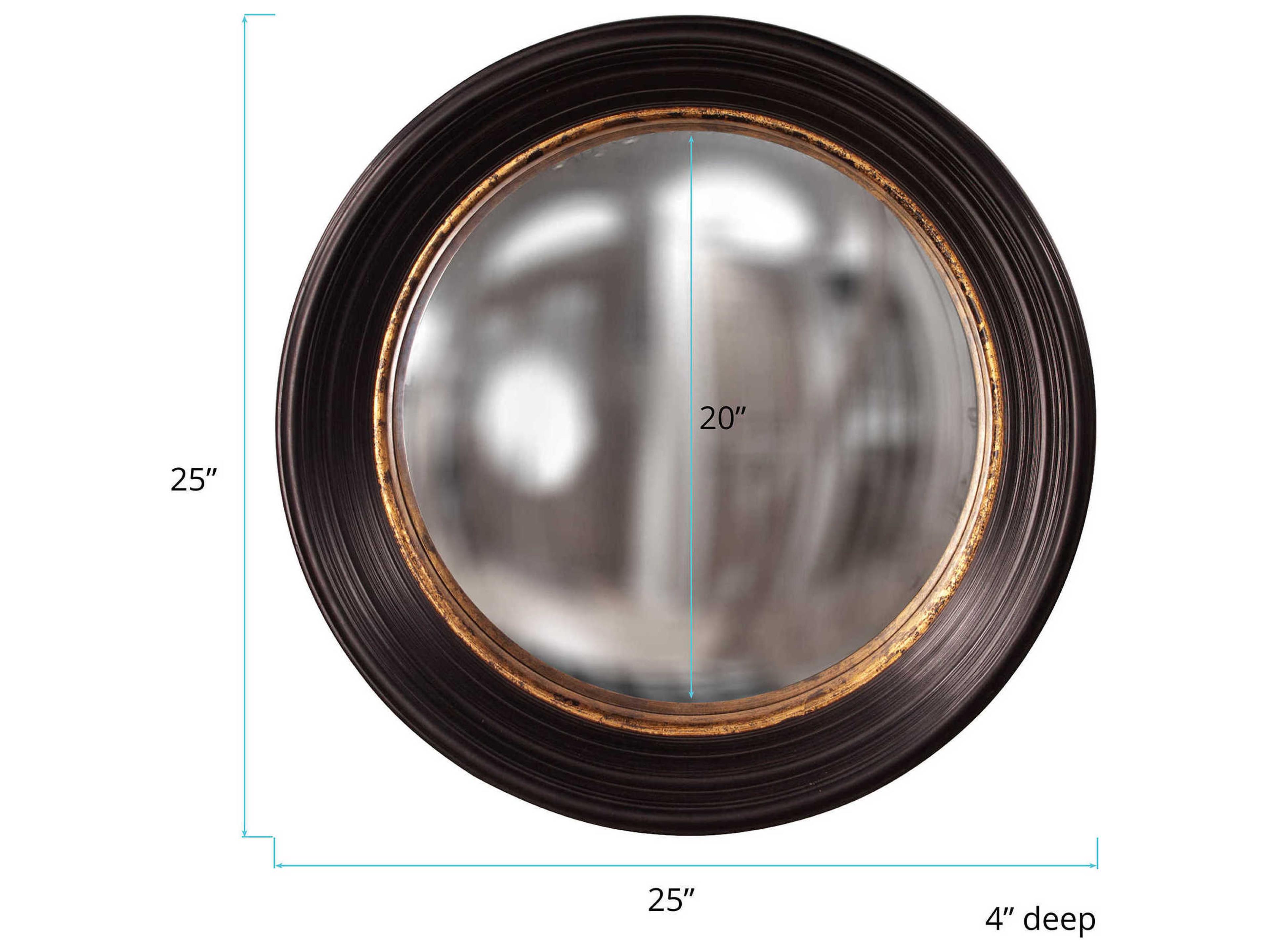 Howard Elliott Rex Matte Gold Leaf Round Wall Mirror