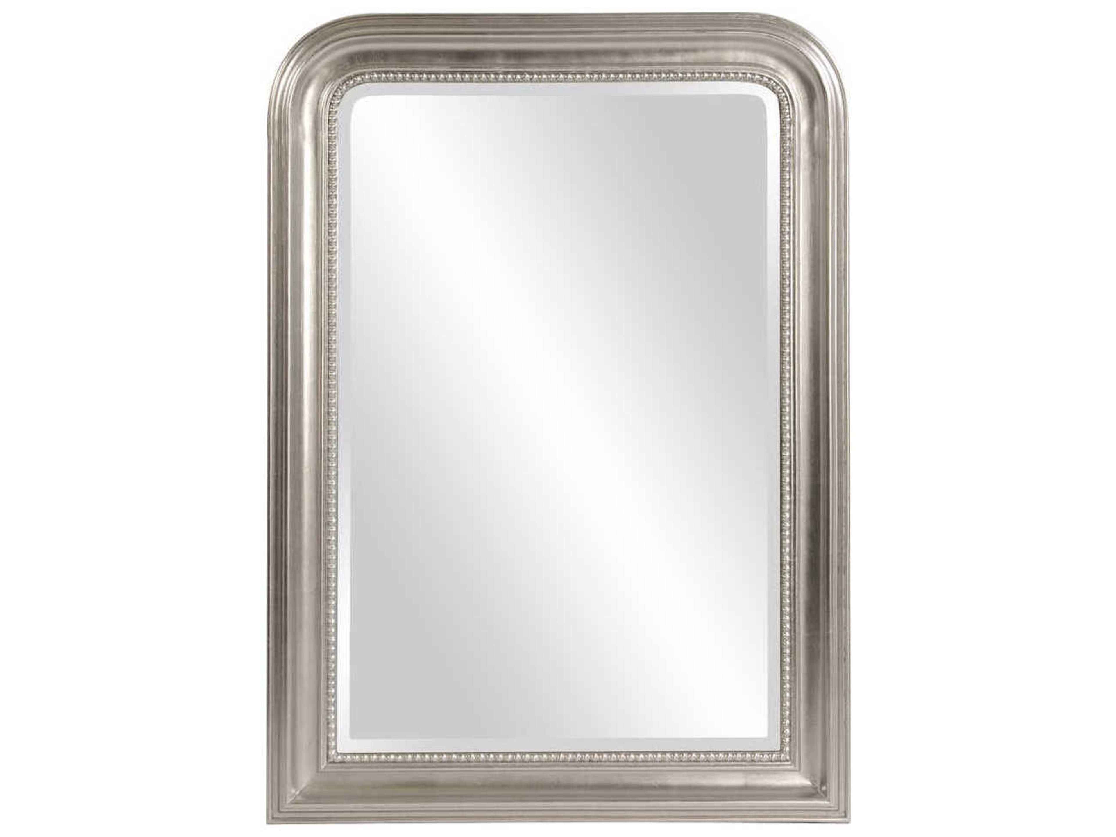 Howard Elliott Sterling Bright Silver Rectangular Floor Mirror