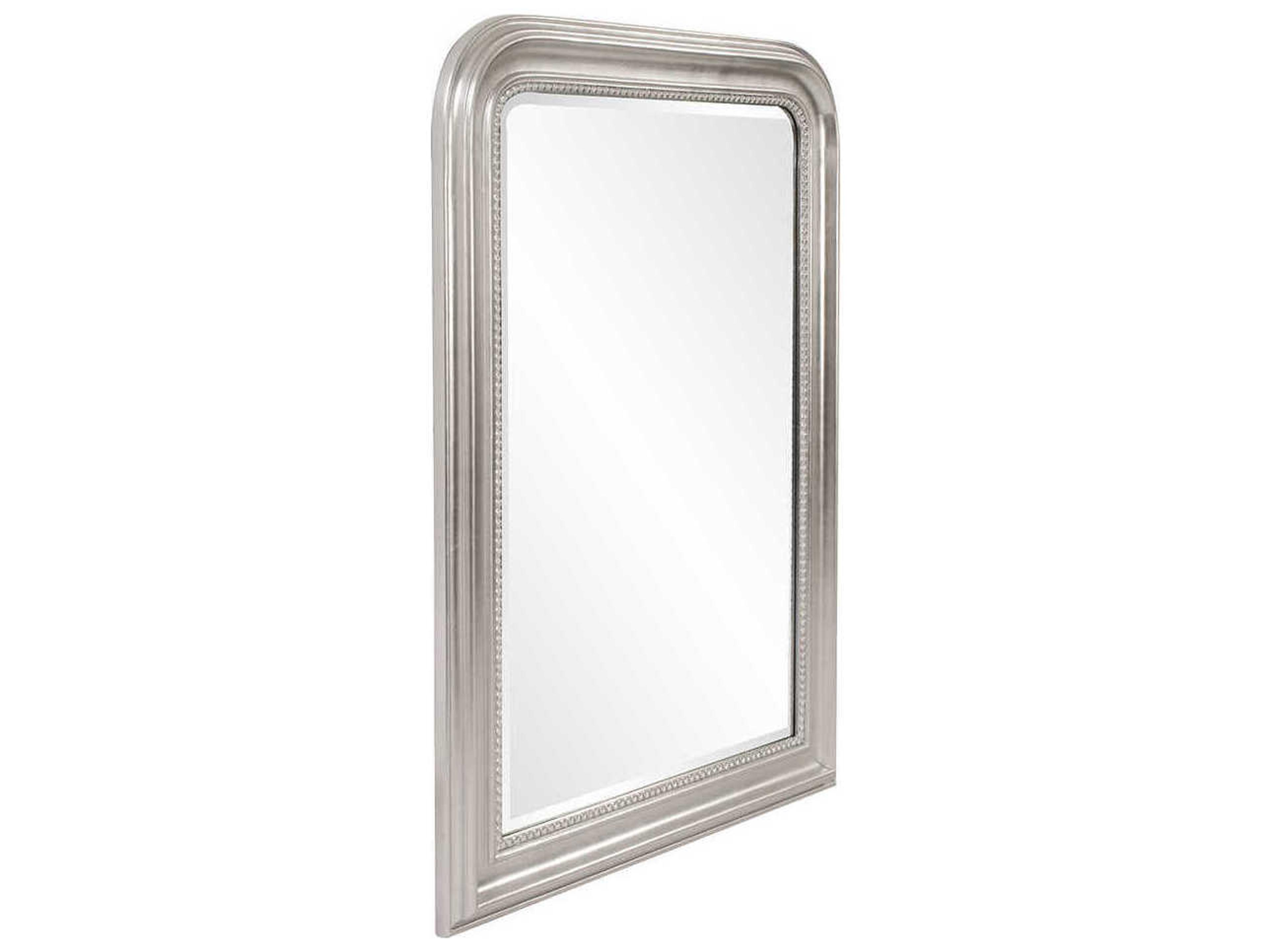 Howard Elliott Sterling Bright Silver Rectangular Floor Mirror