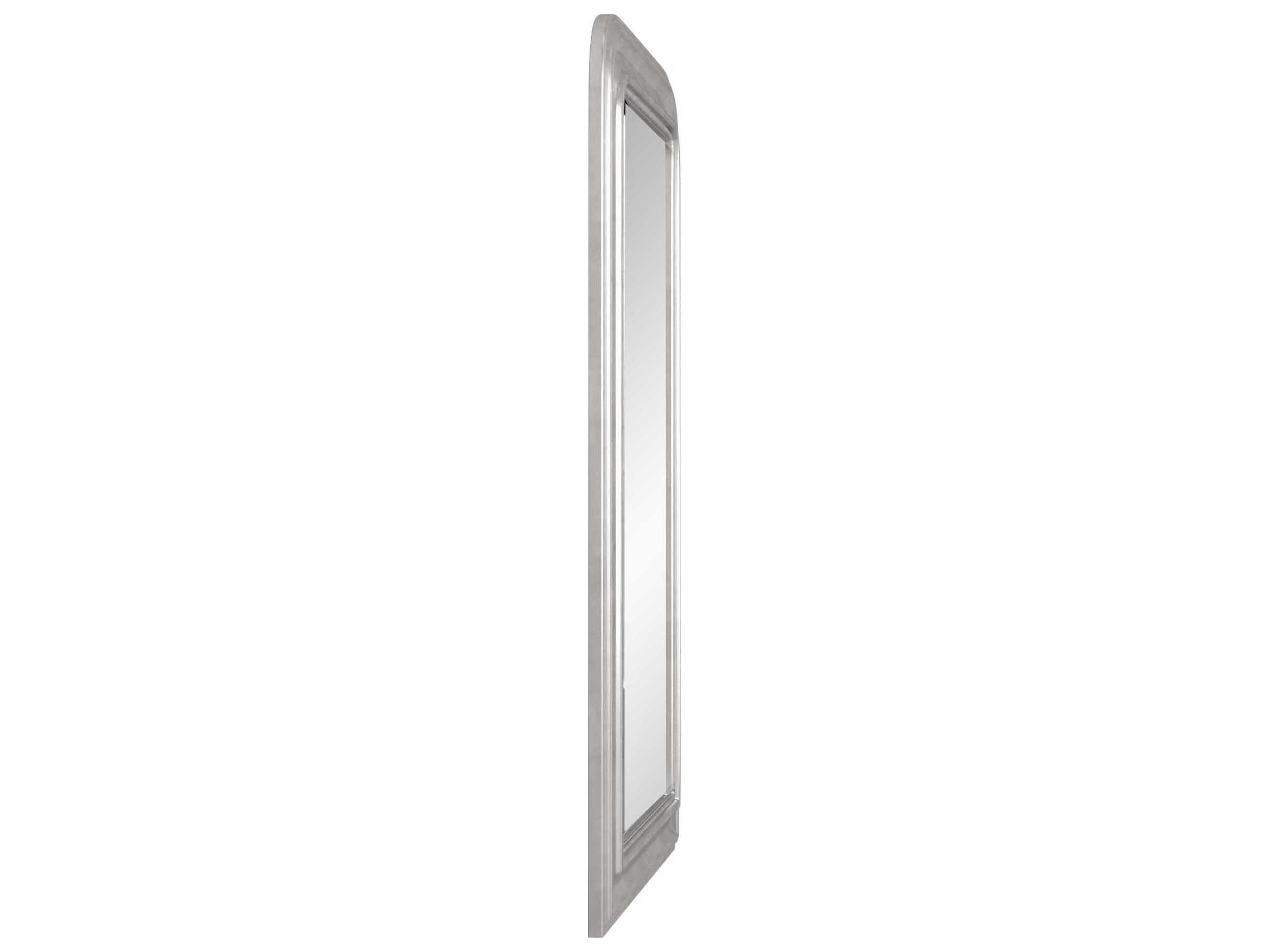 Howard Elliott Sterling Bright Silver Rectangular Floor Mirror