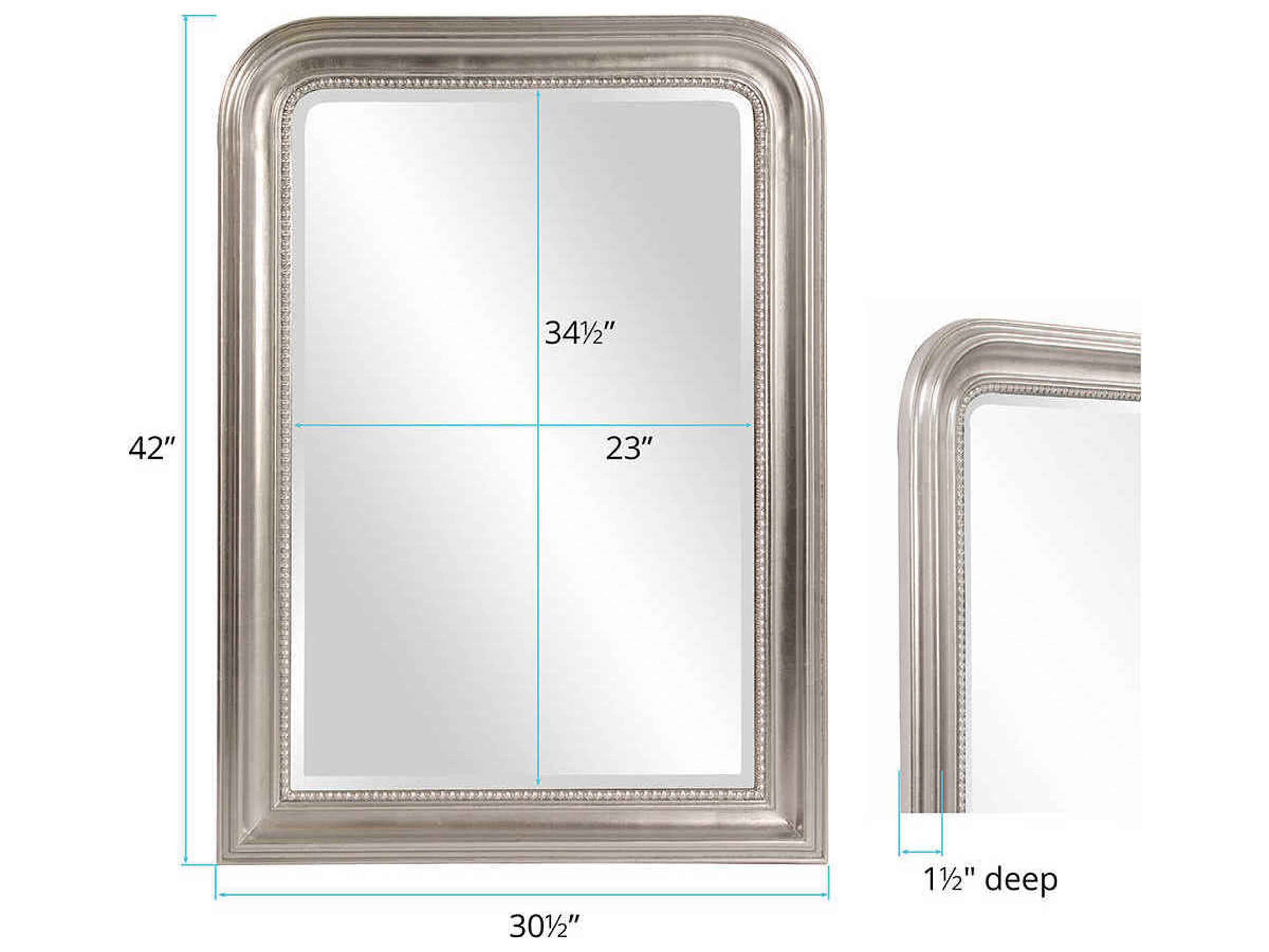 Howard Elliott Sterling Bright Silver Rectangular Floor Mirror