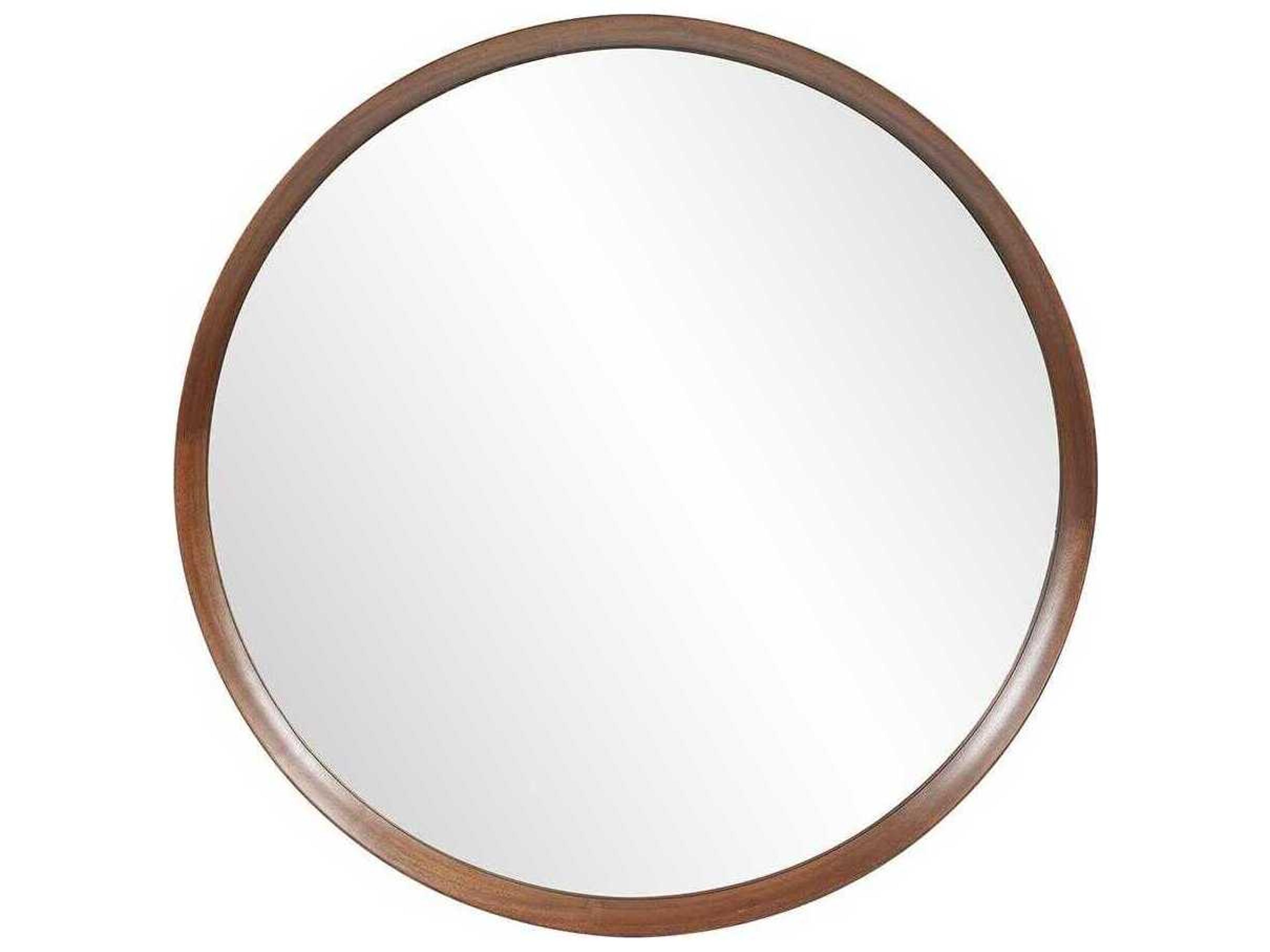 Howard Elliott Reagan Reddish Brown Round Wall Mirror