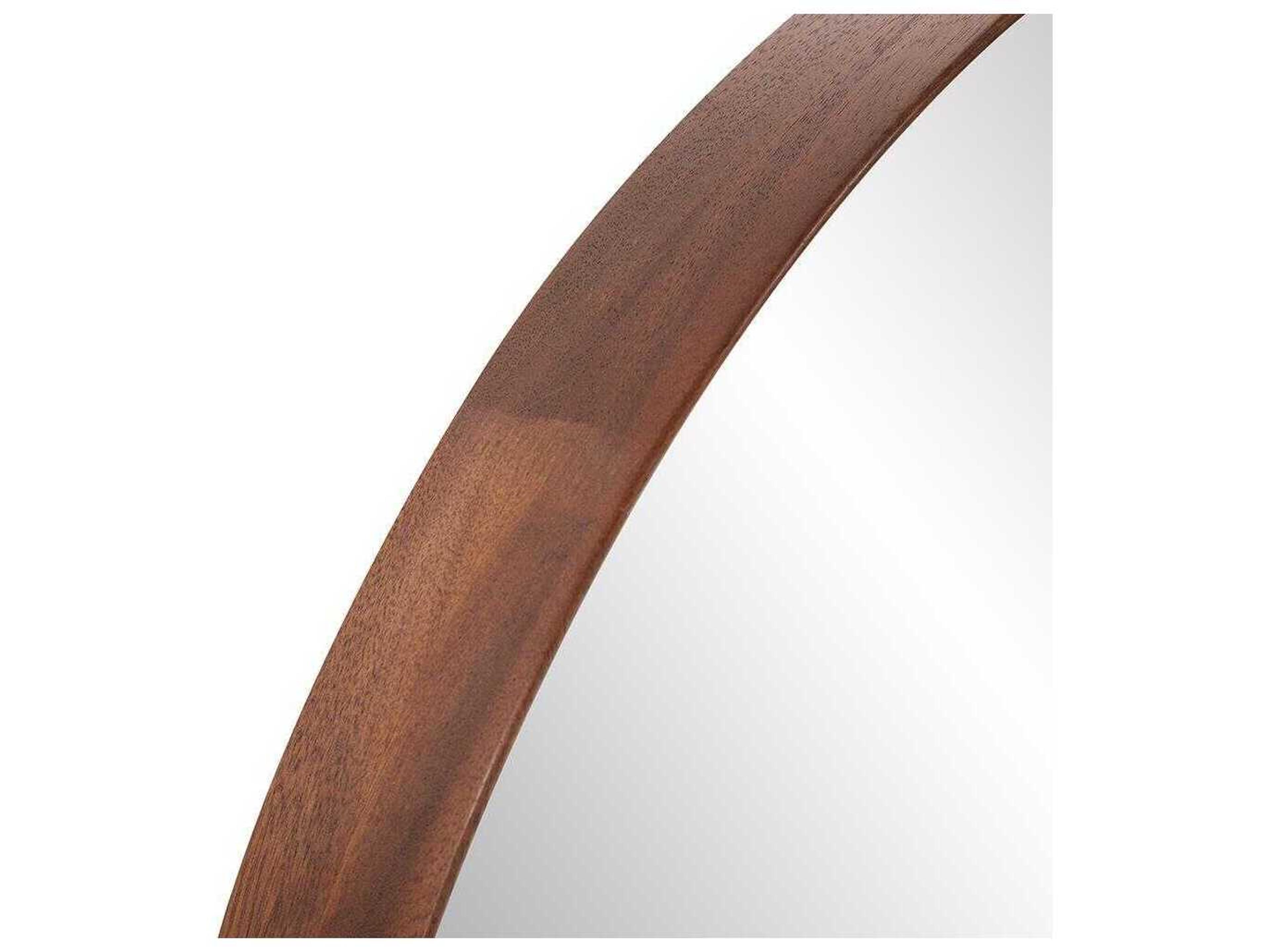 Howard Elliott Reagan Reddish Brown Round Wall Mirror