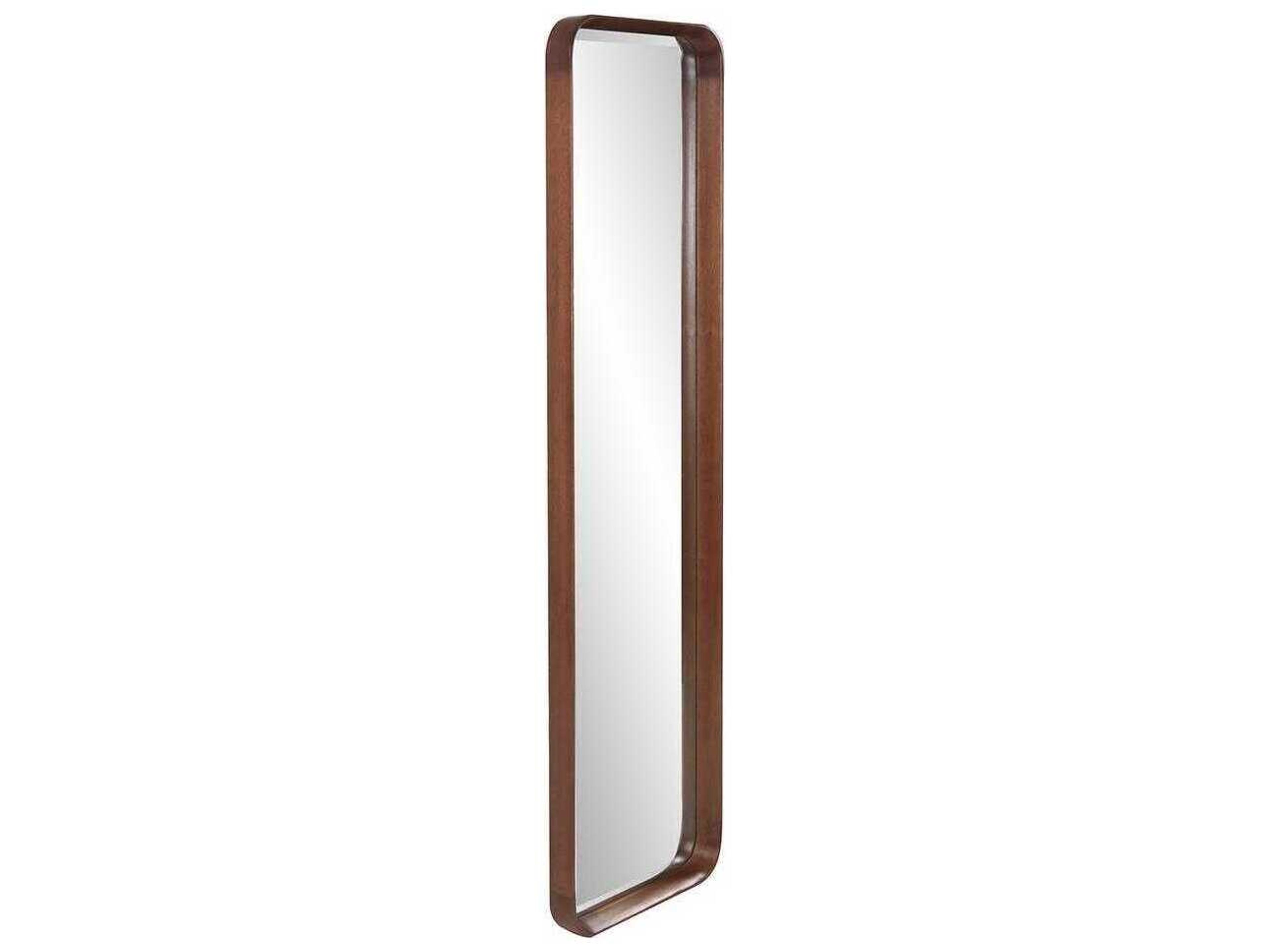 Howard Elliott Reagan Reddish Brown Rectangular Wall Mirror