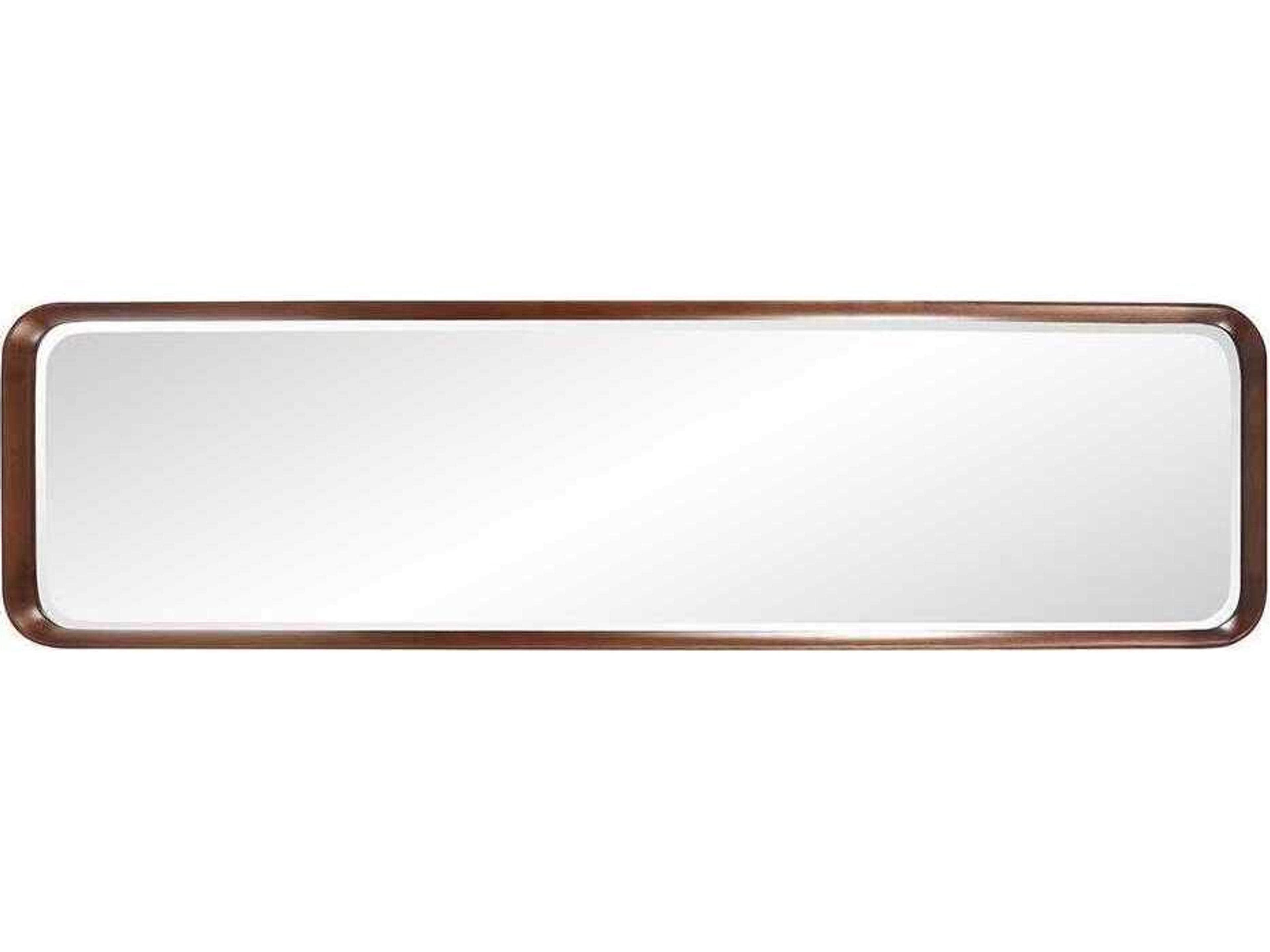 Howard Elliott Reagan Reddish Brown Rectangular Wall Mirror