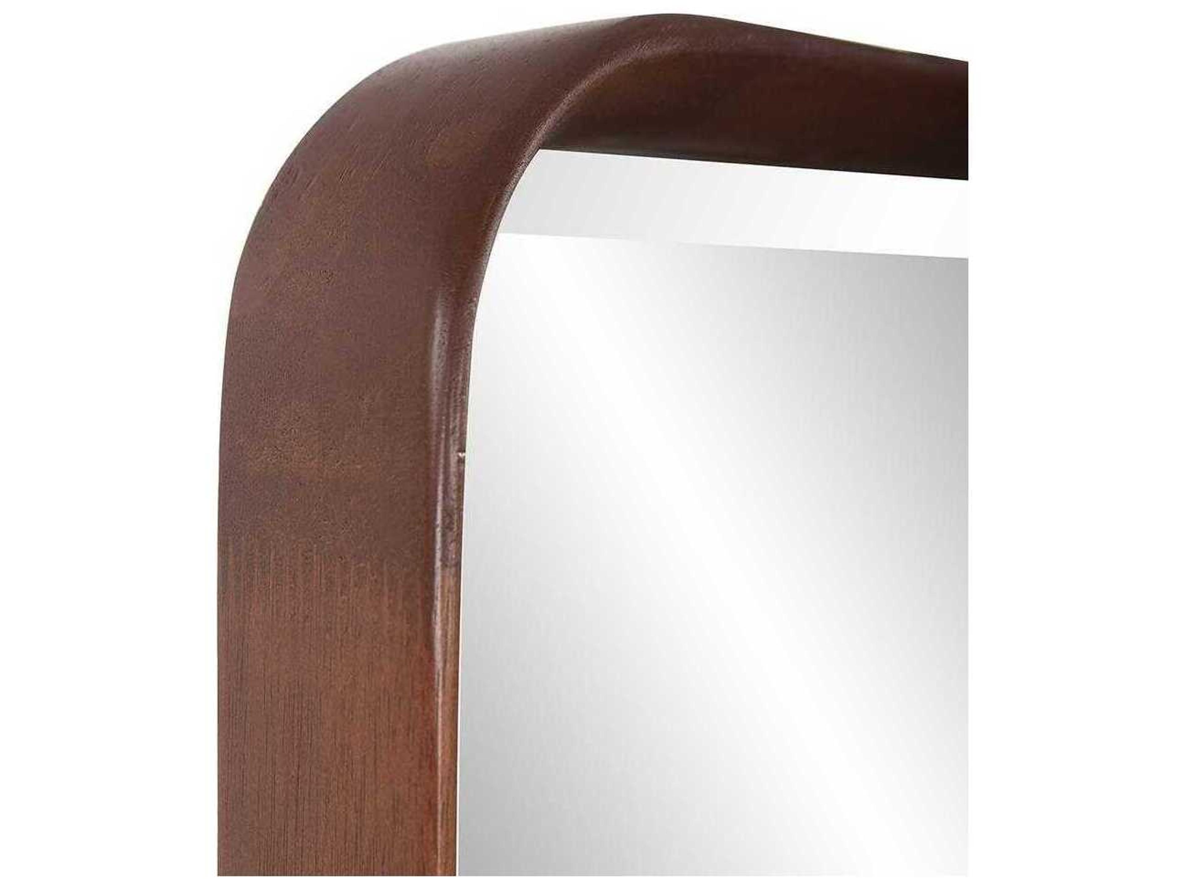 Howard Elliott Reagan Reddish Brown Rectangular Wall Mirror