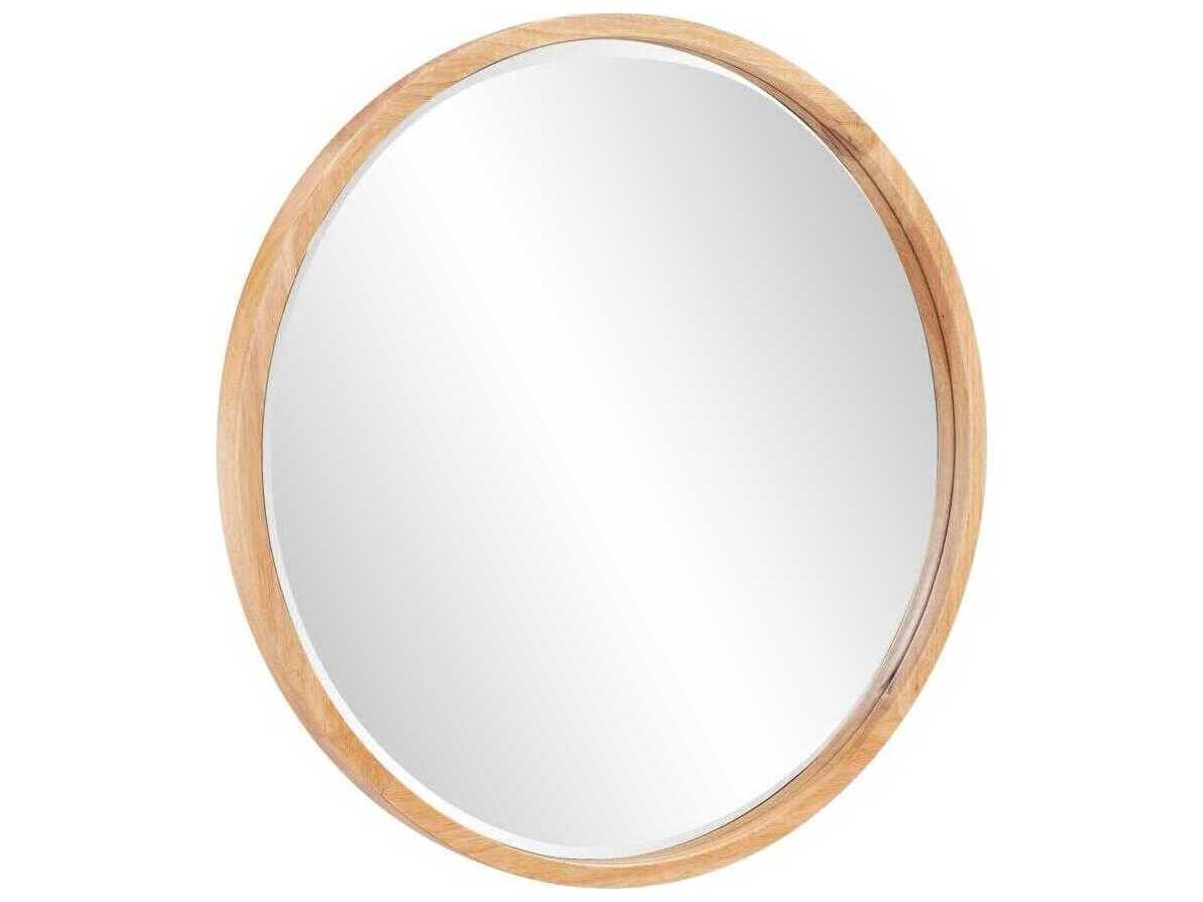 Howard Elliott Johann Natural Oak Round Wall Mirror