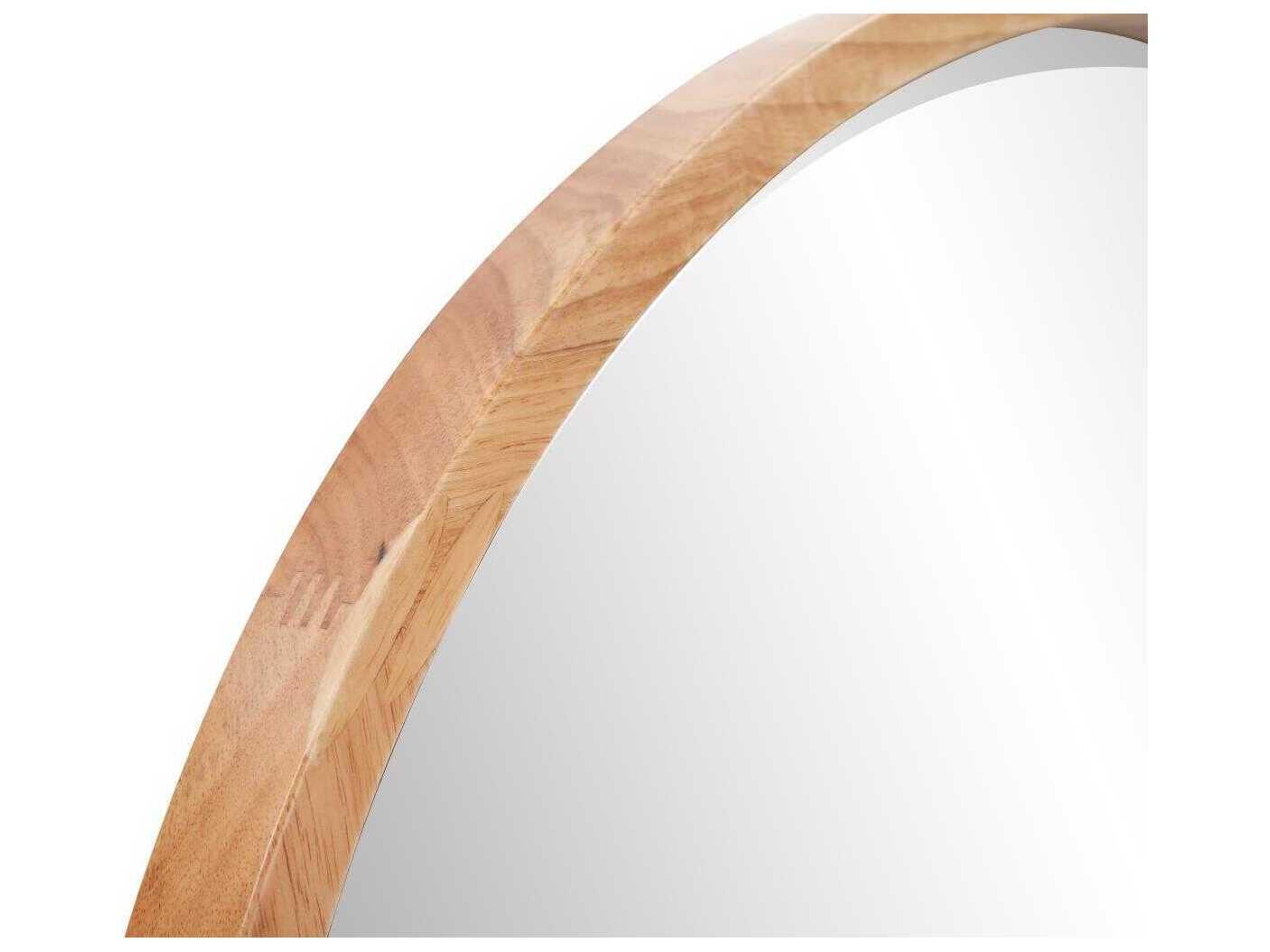 Howard Elliott Johann Natural Oak Round Wall Mirror