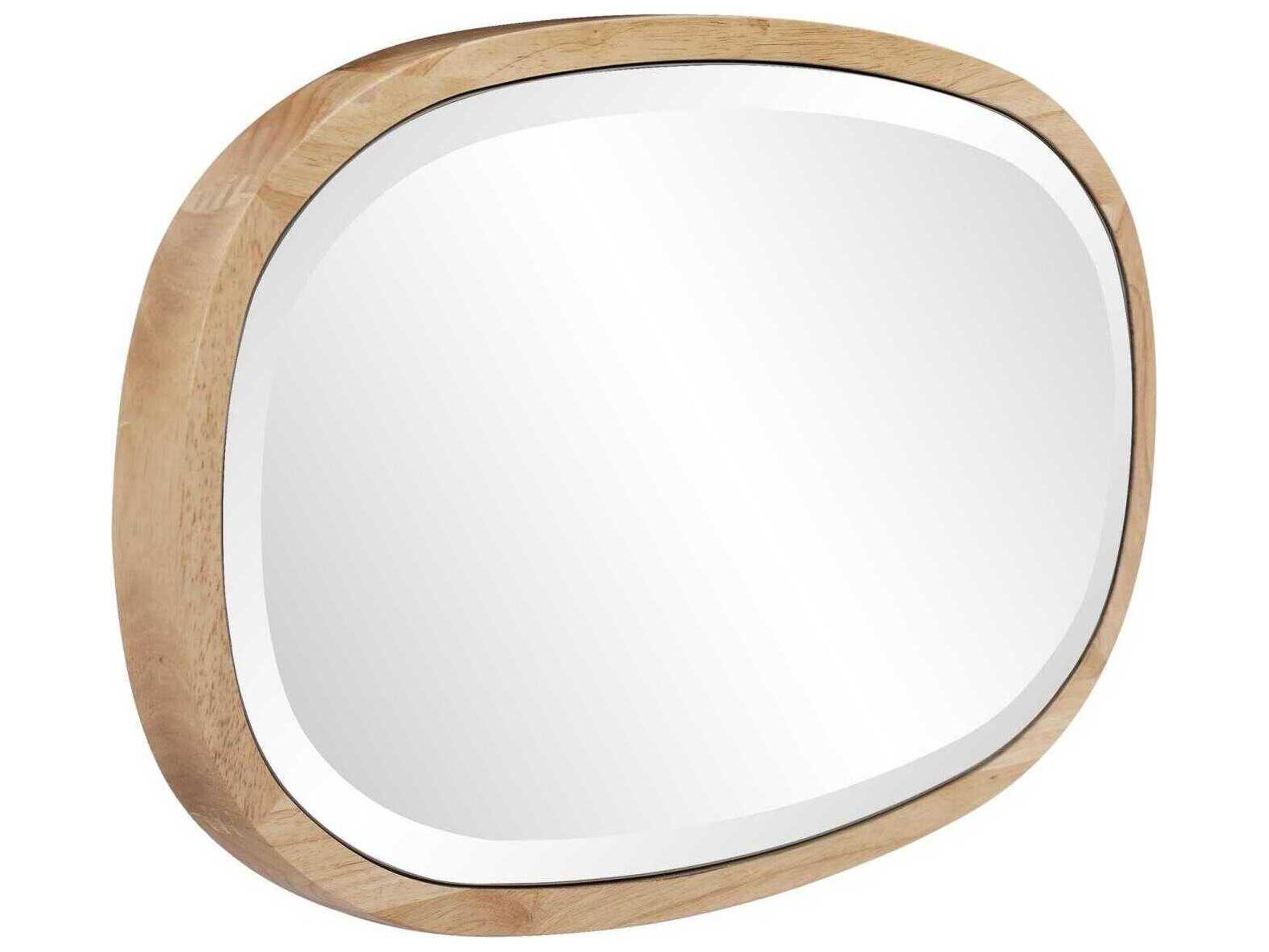 Howard Elliott Johann Natural Oak Oval Wall Mirror