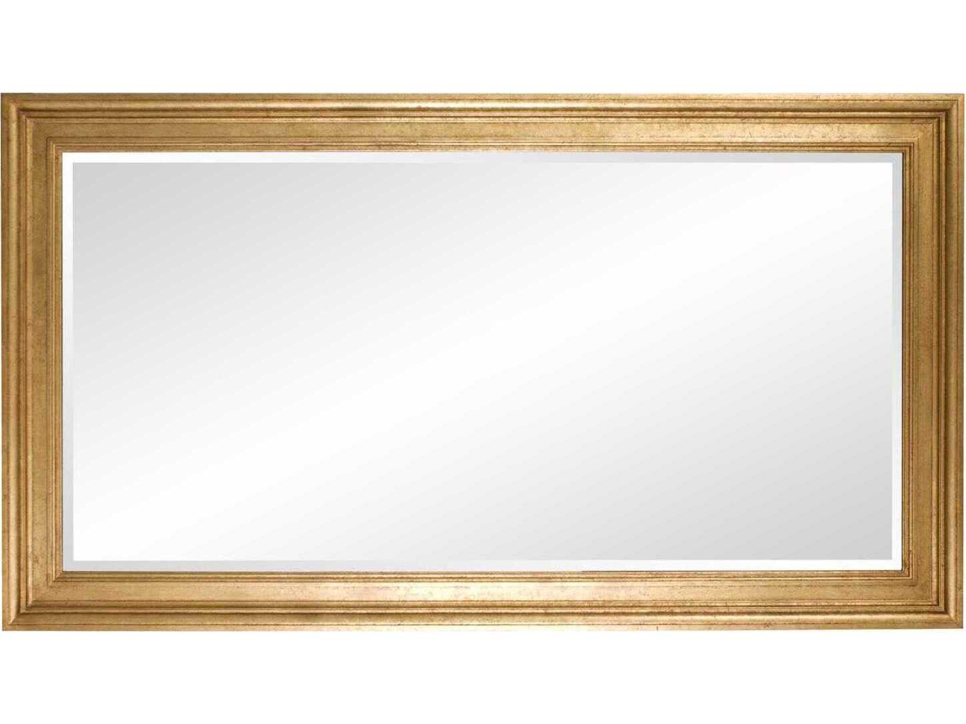 Howard Elliott Chandler Antique Gold Rectangular Wall Mirror