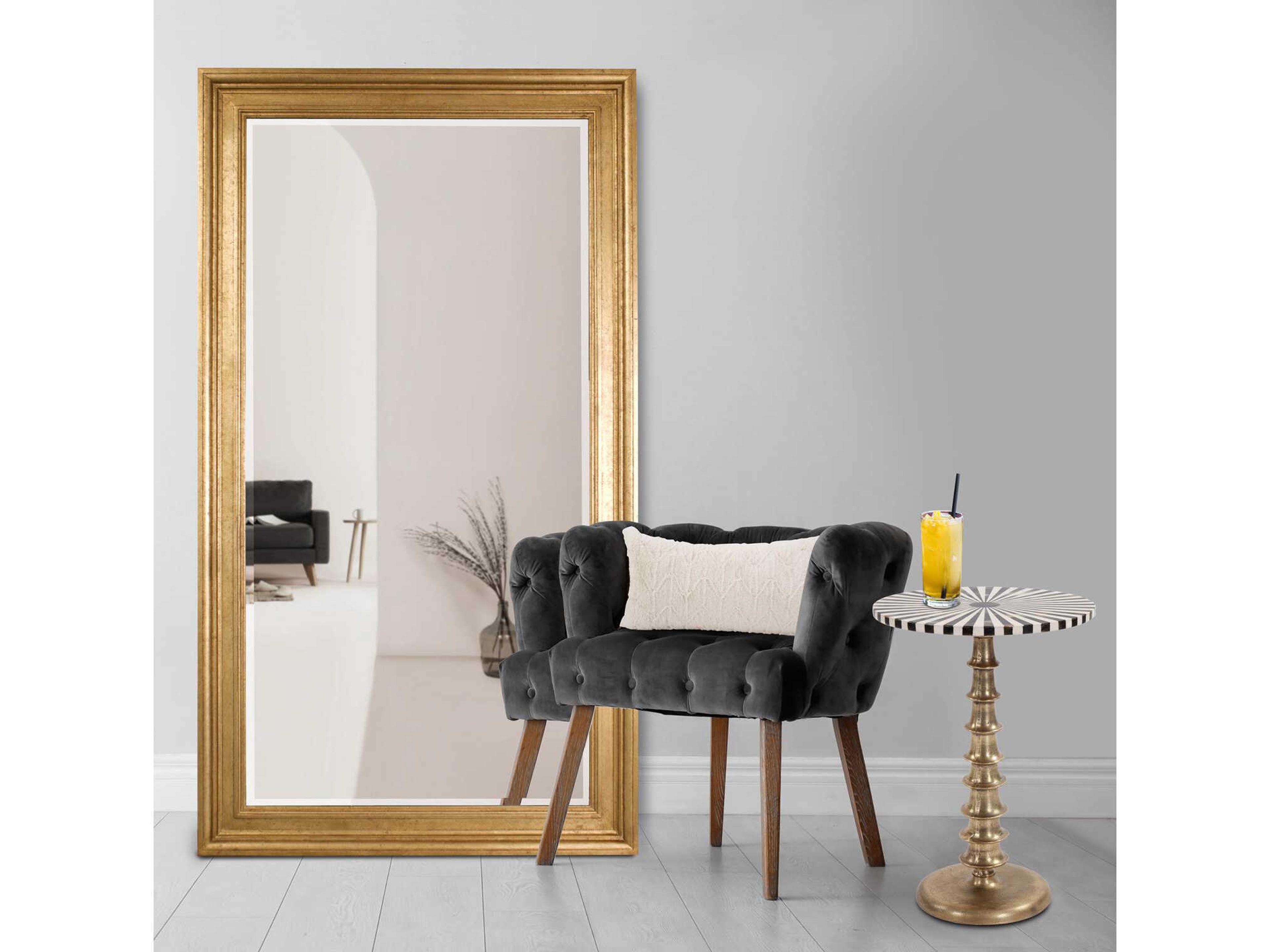 Howard Elliott Chandler Antique Gold Rectangular Wall Mirror