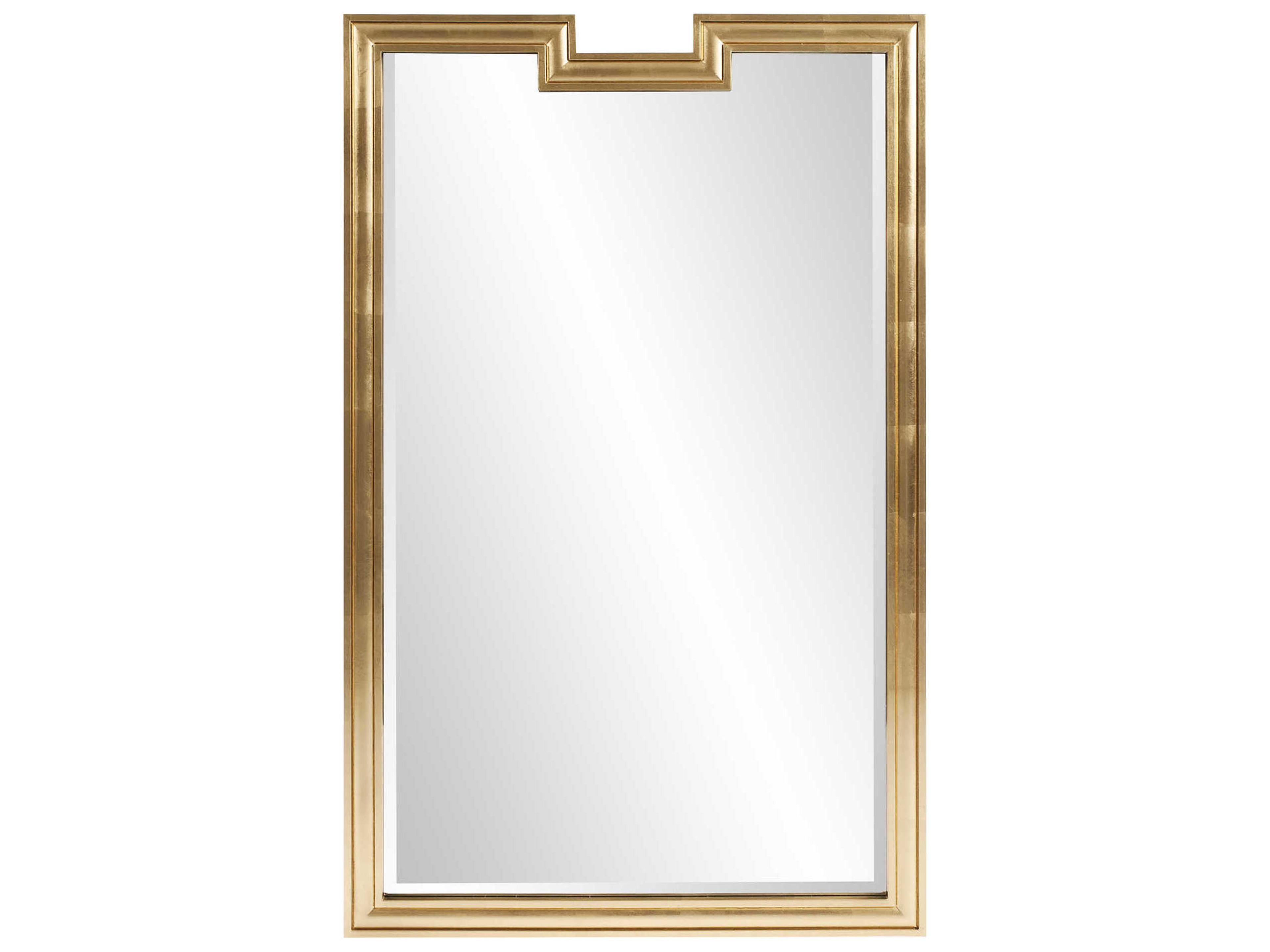 Danube Bright Gold Rectangular Wall Mirror
