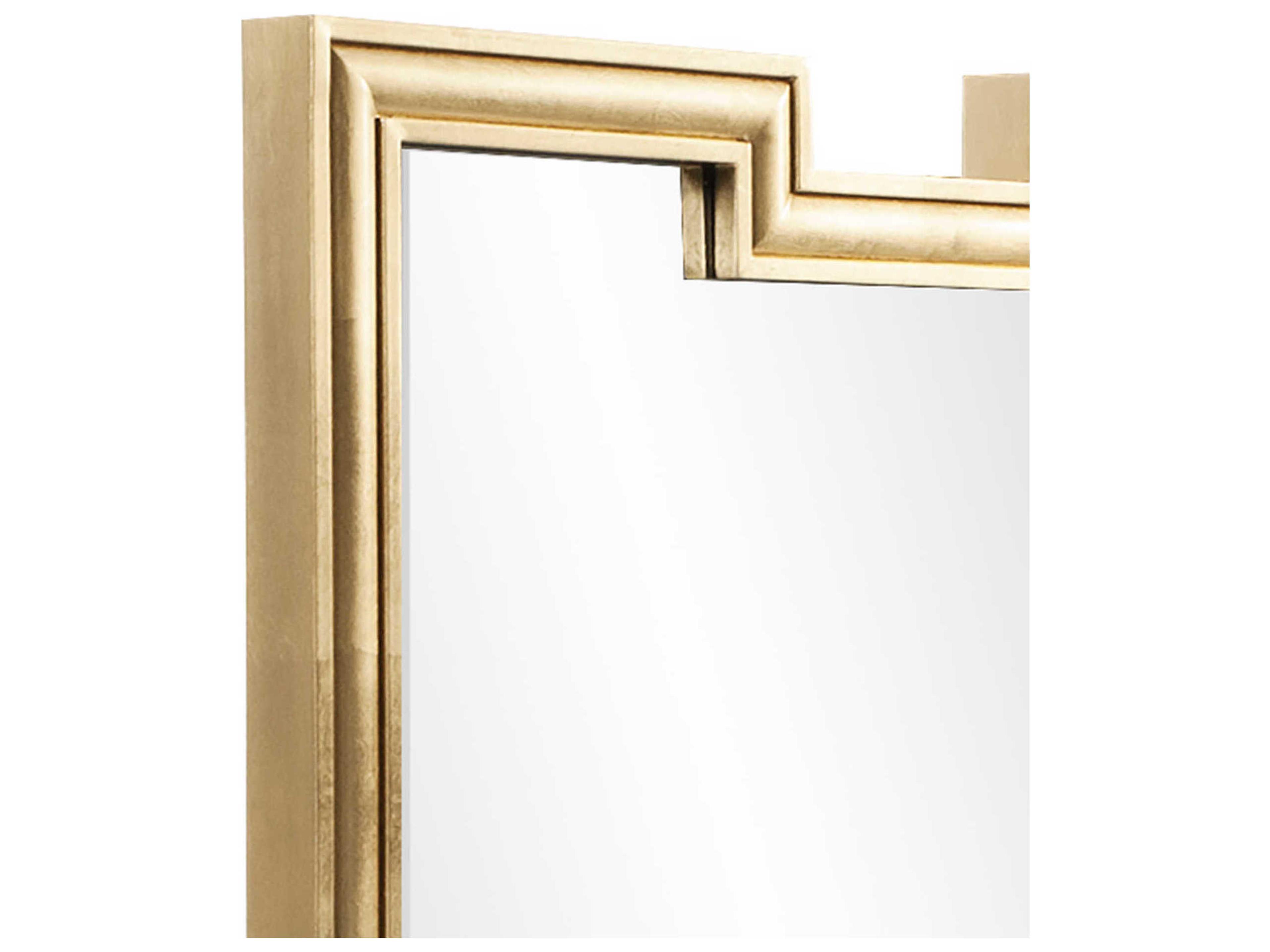 Howard Elliott Danube Bright Gold Rectangular Wall Mirror
