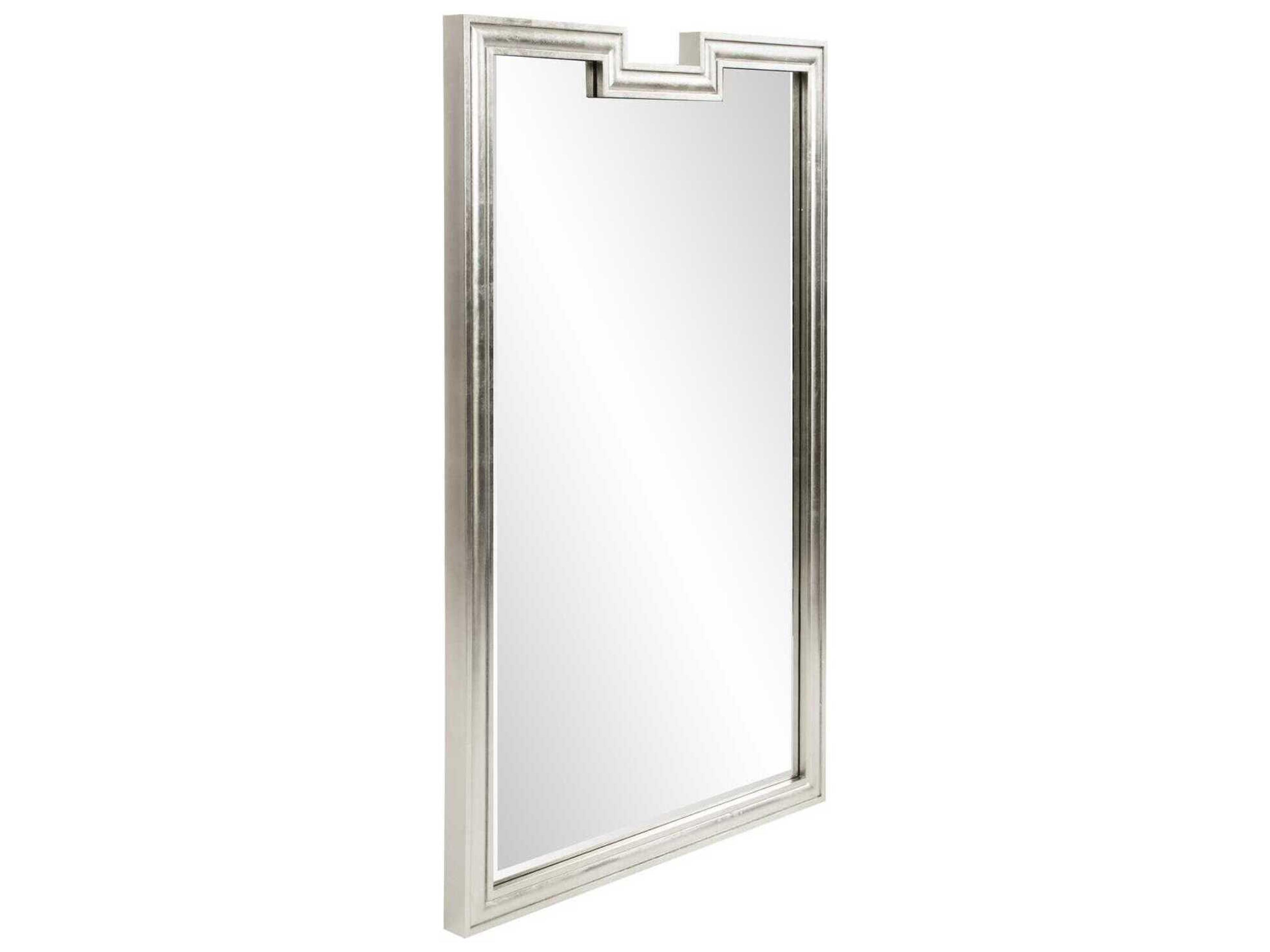 Howard Elliott Danube Bright Silver Rectangular Wall Mirror