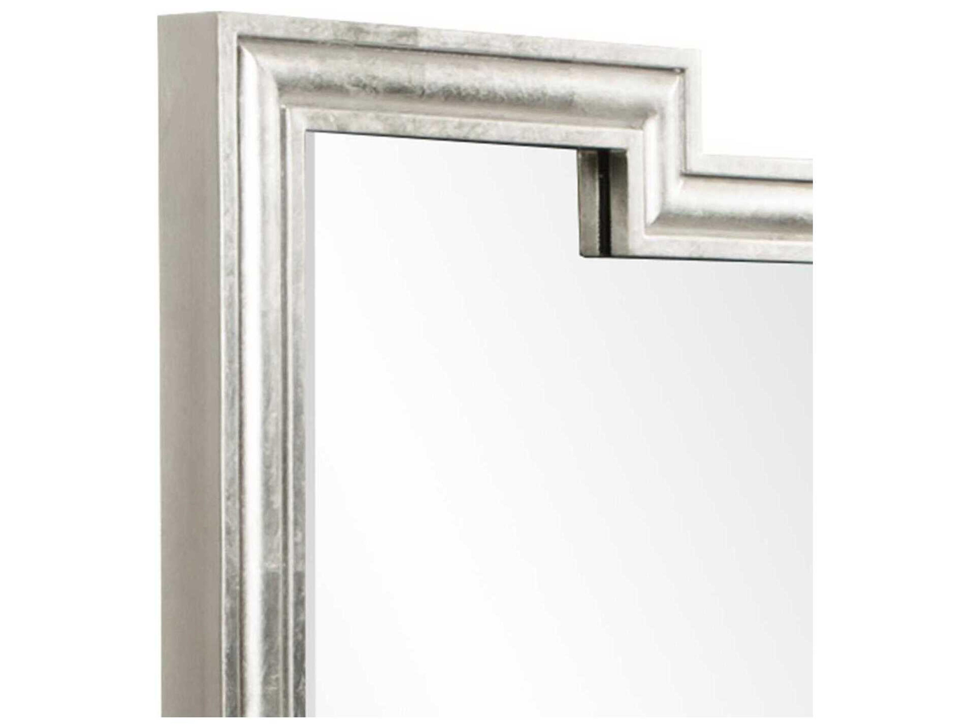Howard Elliott Danube Bright Silver Rectangular Wall Mirror