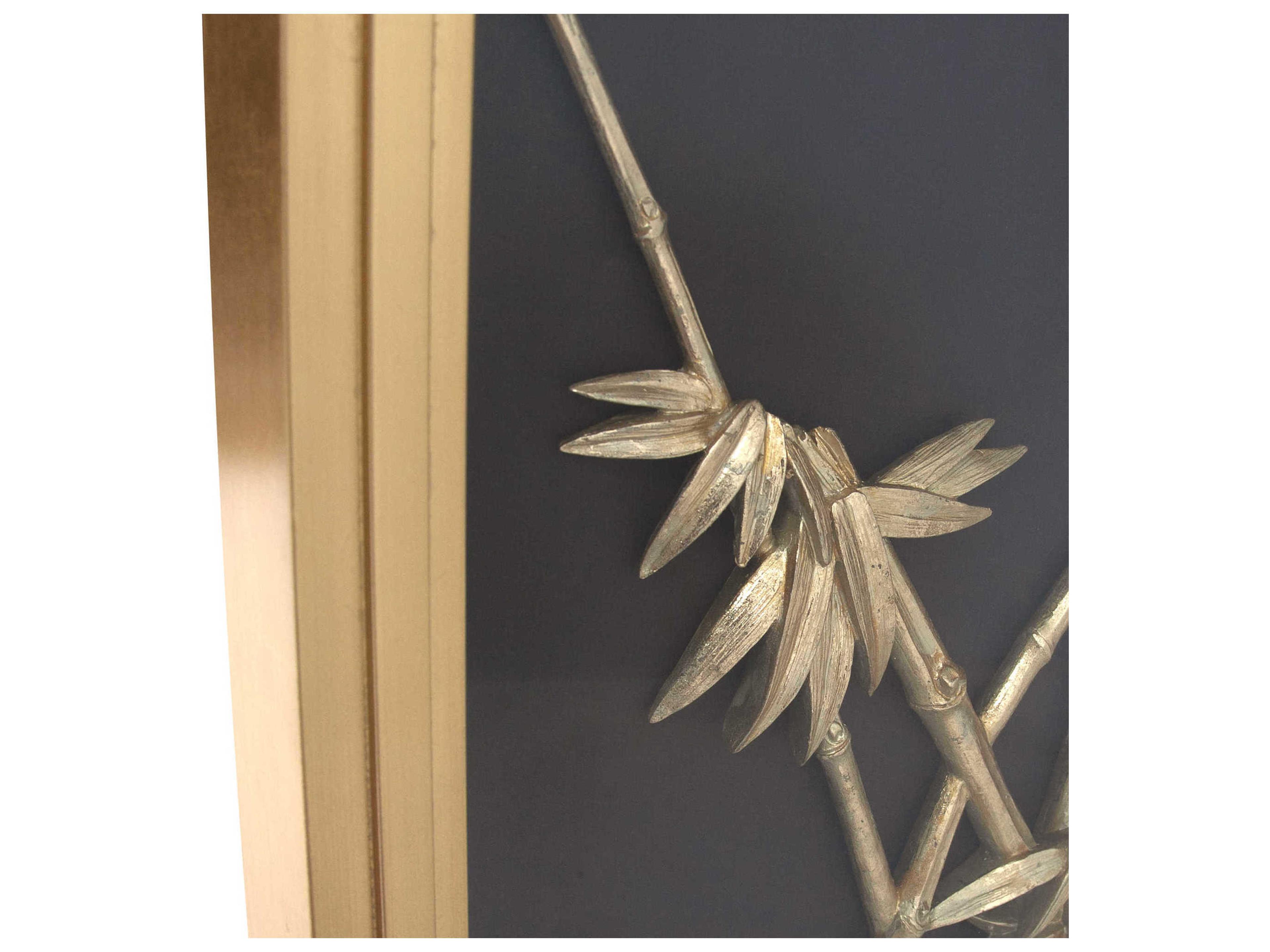 Howard Elliott Gold Bamboo Wood Wall Art