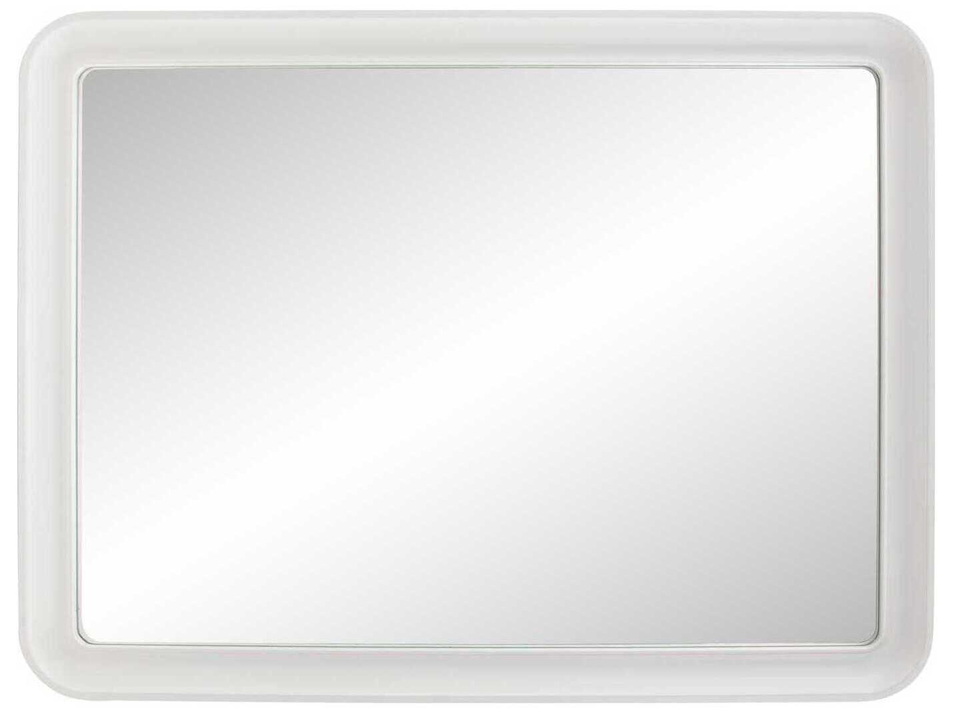 Howard Elliott Joelle Matte White Rectangular Wall Mirror