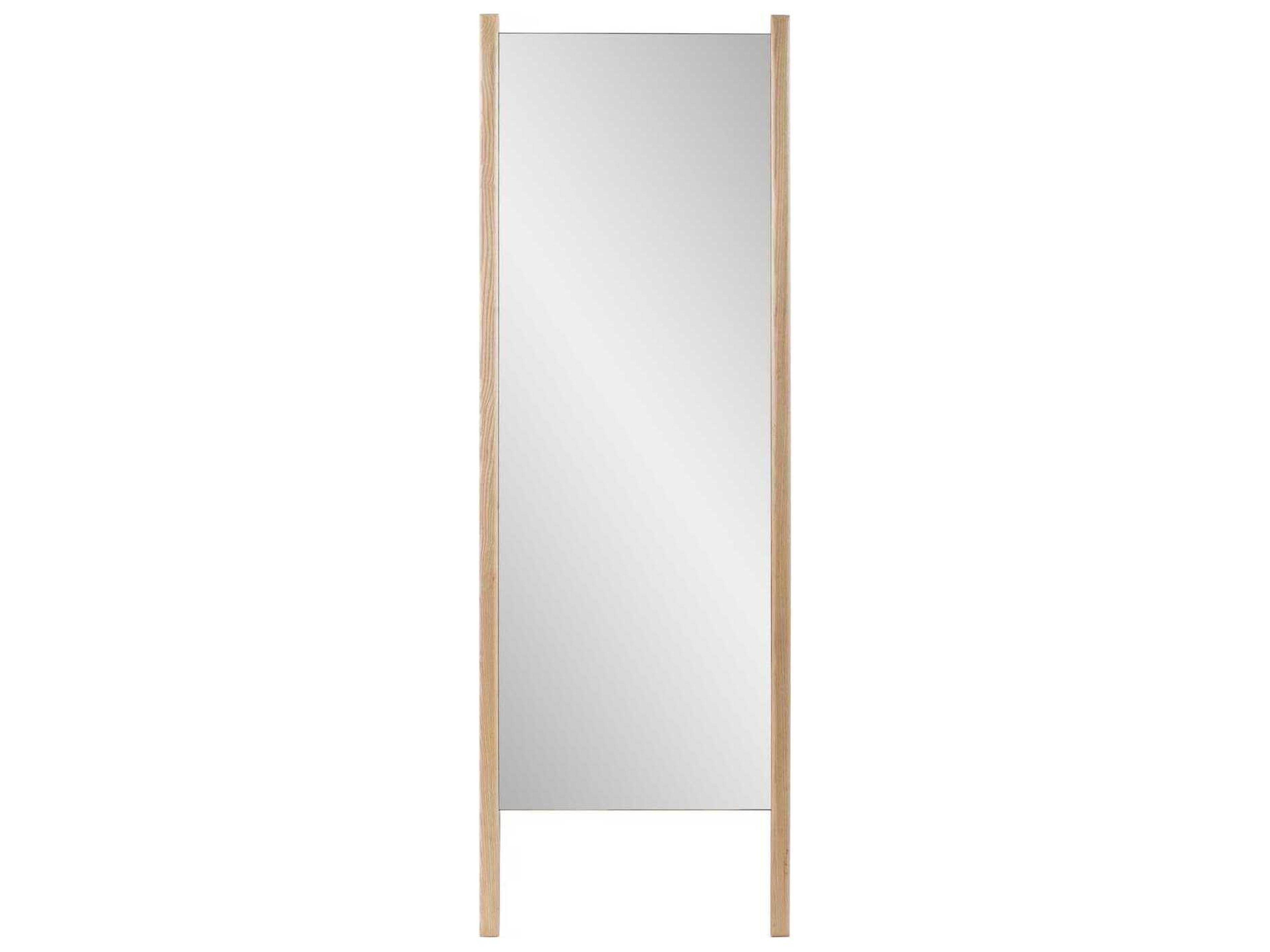 Emil Wooden Brown Rectangular Floor Mirror