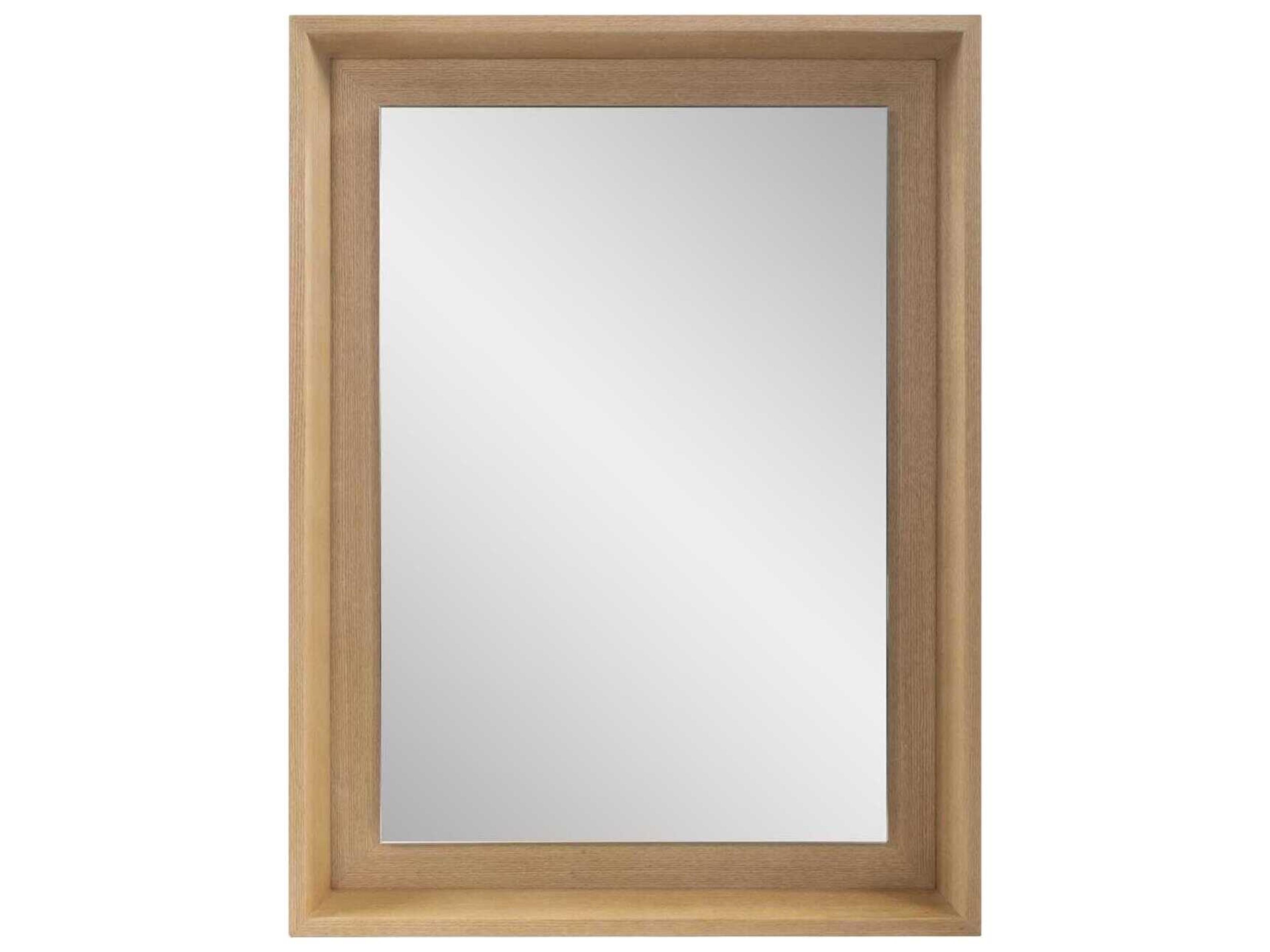 Howard Elliott Danton Wooden Brown Rectangular Wall Mirror