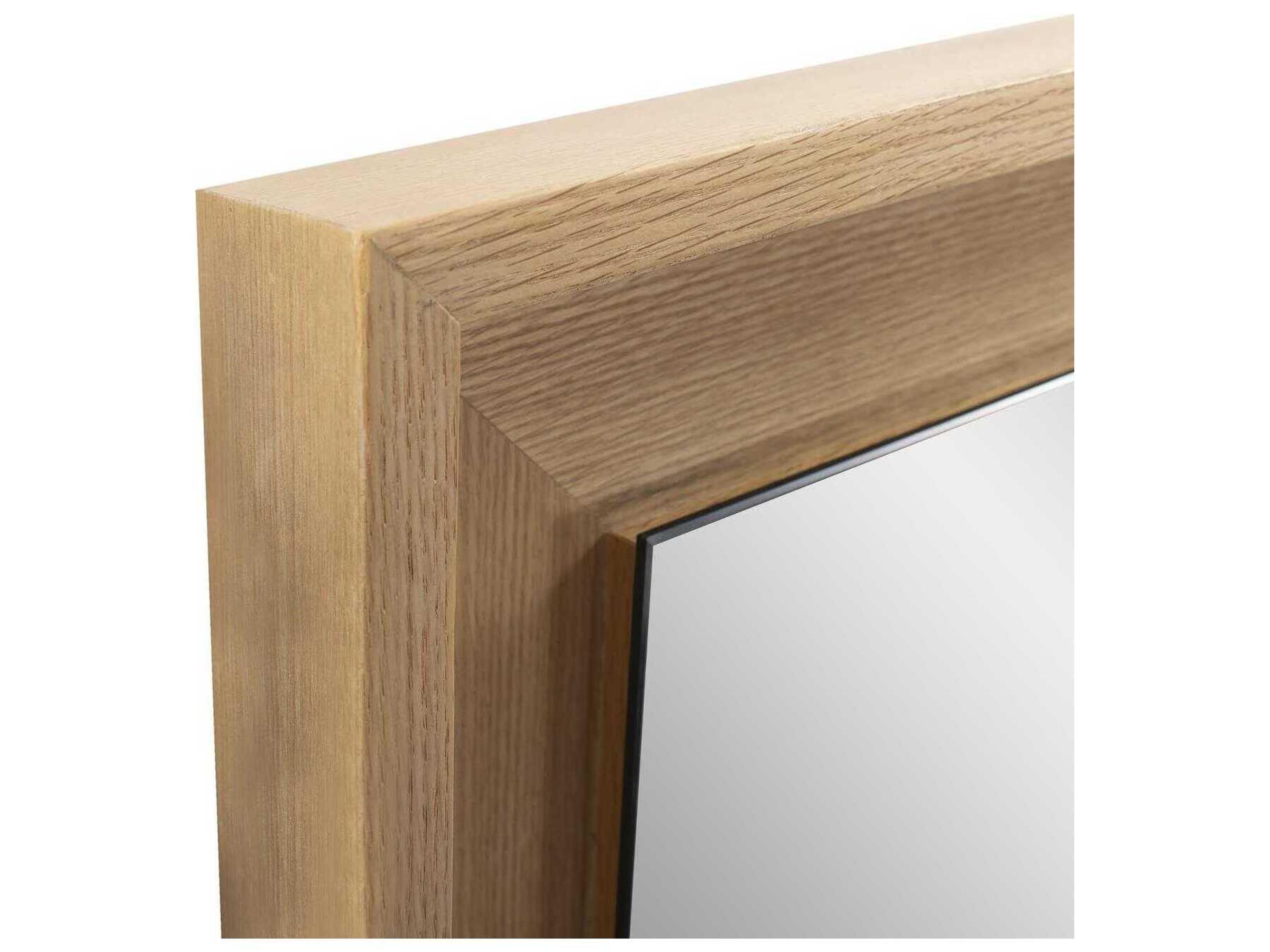 Howard Elliott Danton Wooden Brown Rectangular Wall Mirror