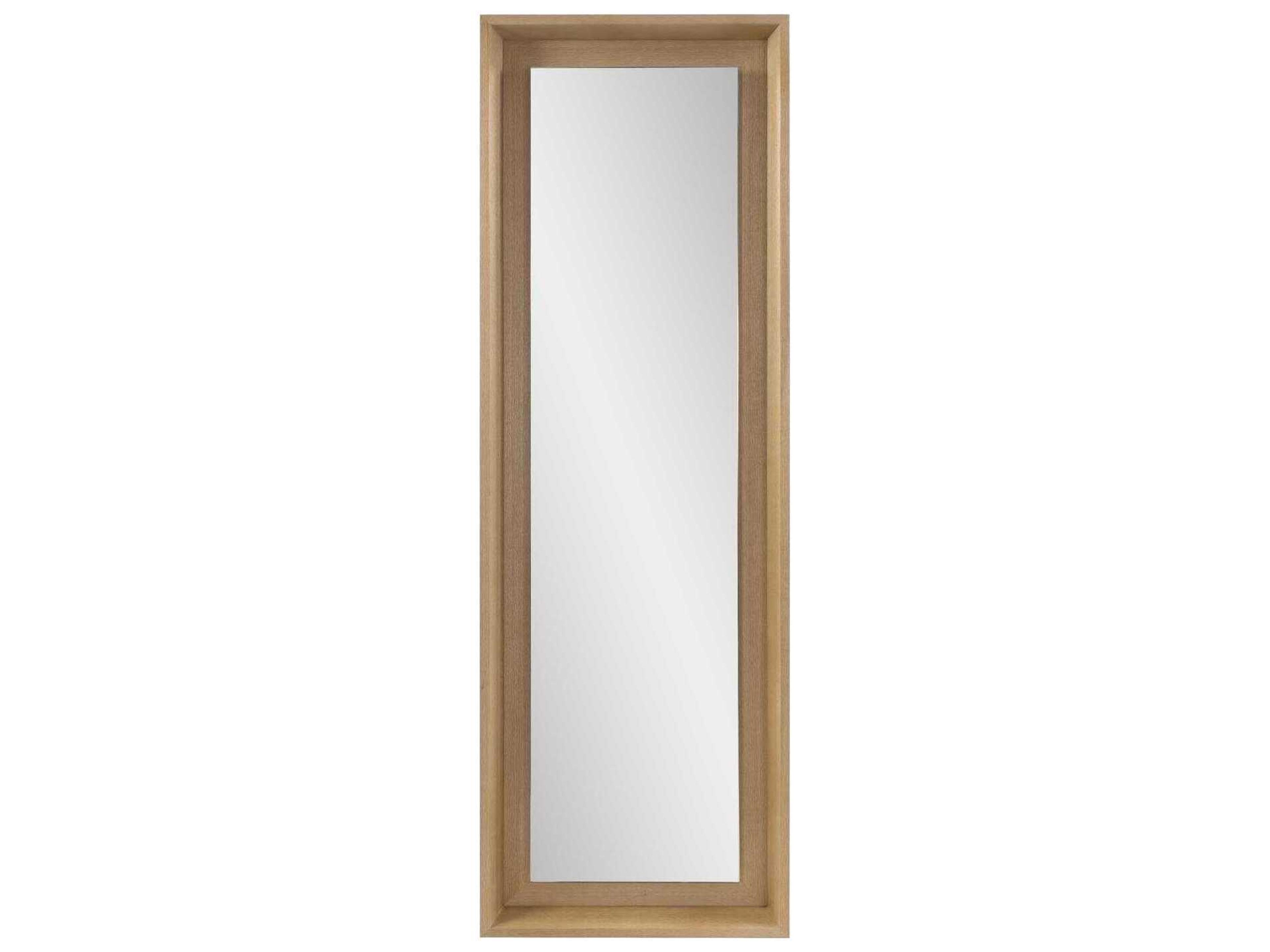 Howard Elliott Danton Wooden Brown Rectangular Wall Mirror