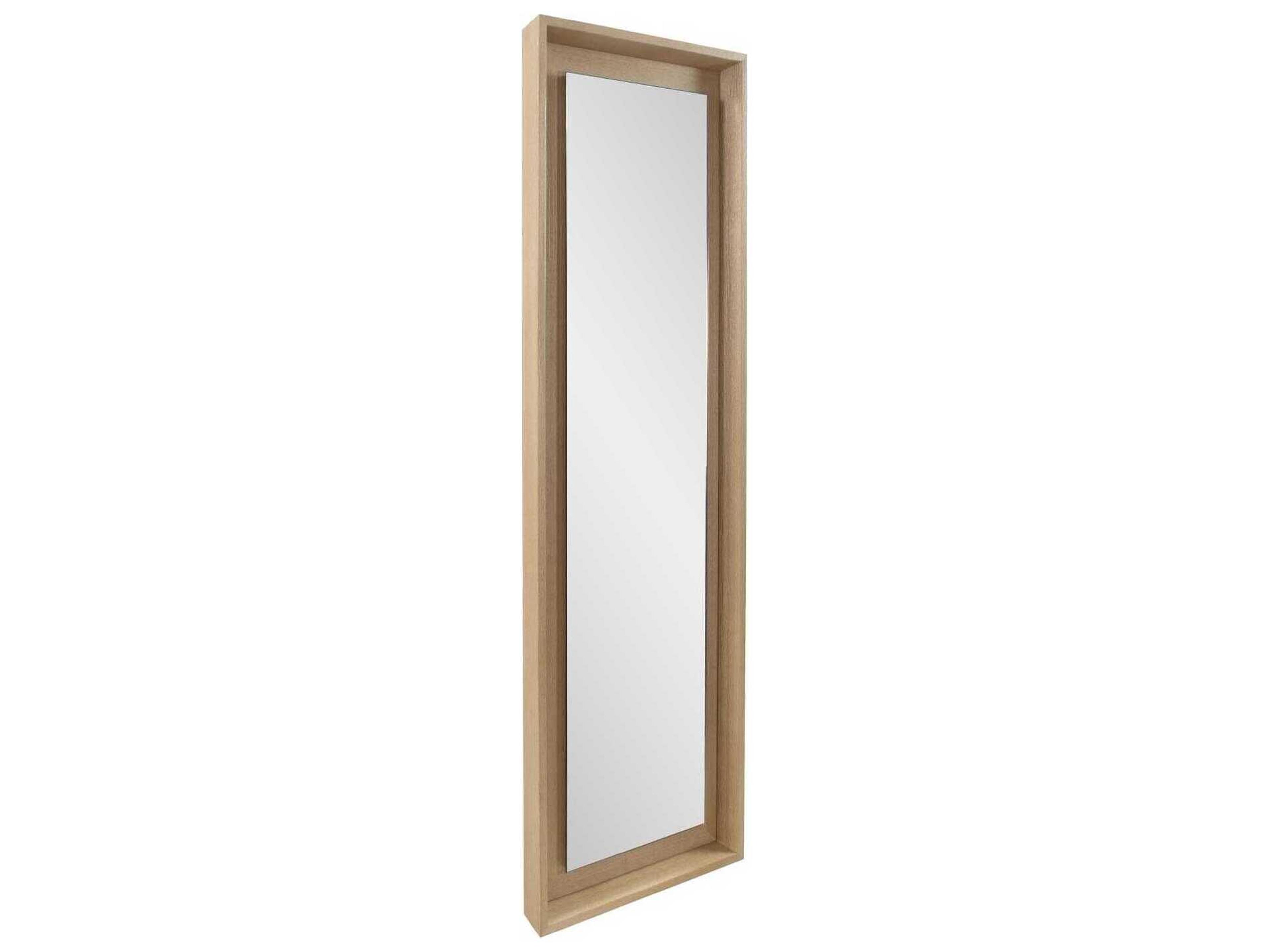 Howard Elliott Danton Wooden Brown Rectangular Wall Mirror