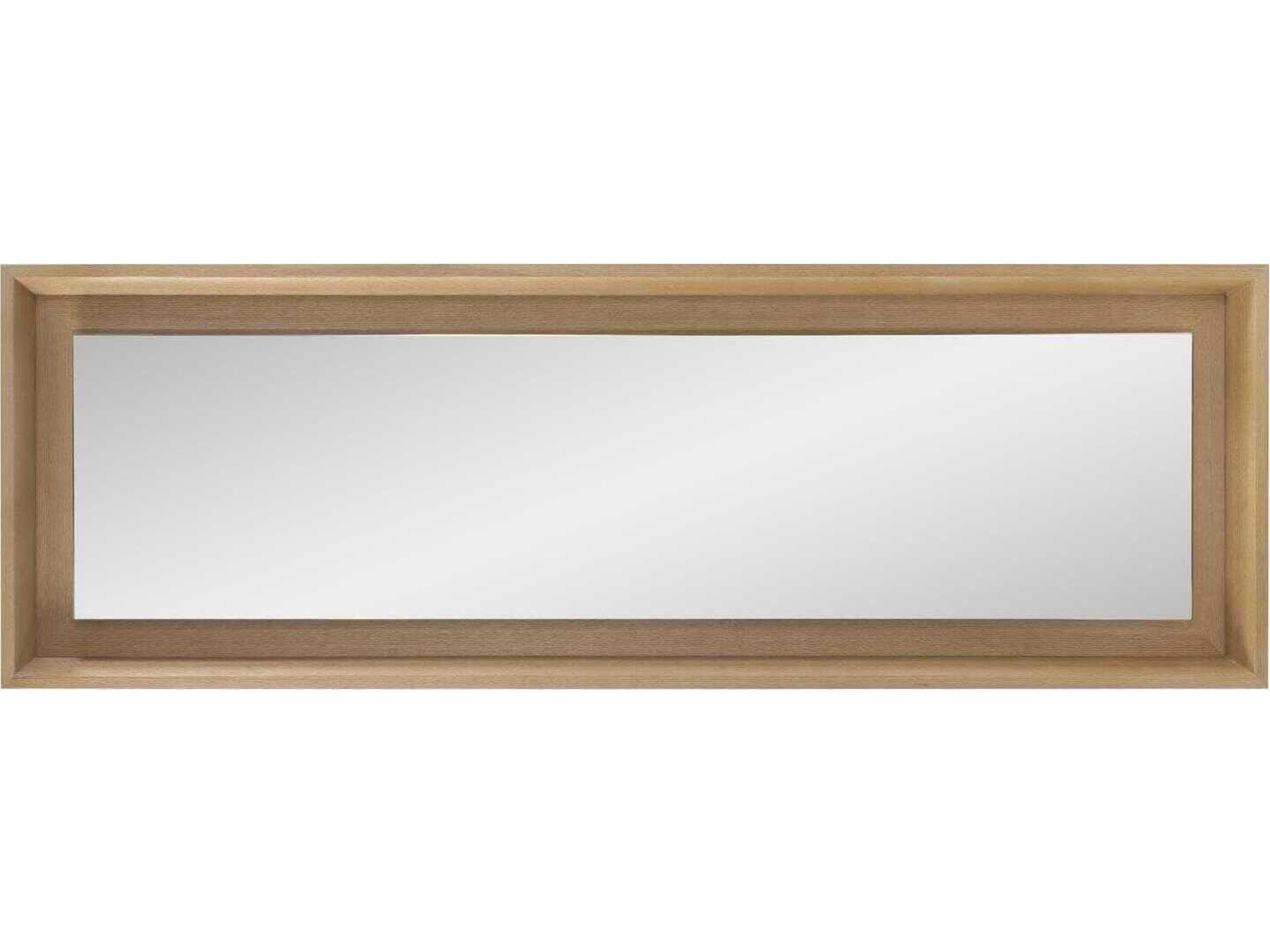 Howard Elliott Danton Wooden Brown Rectangular Wall Mirror