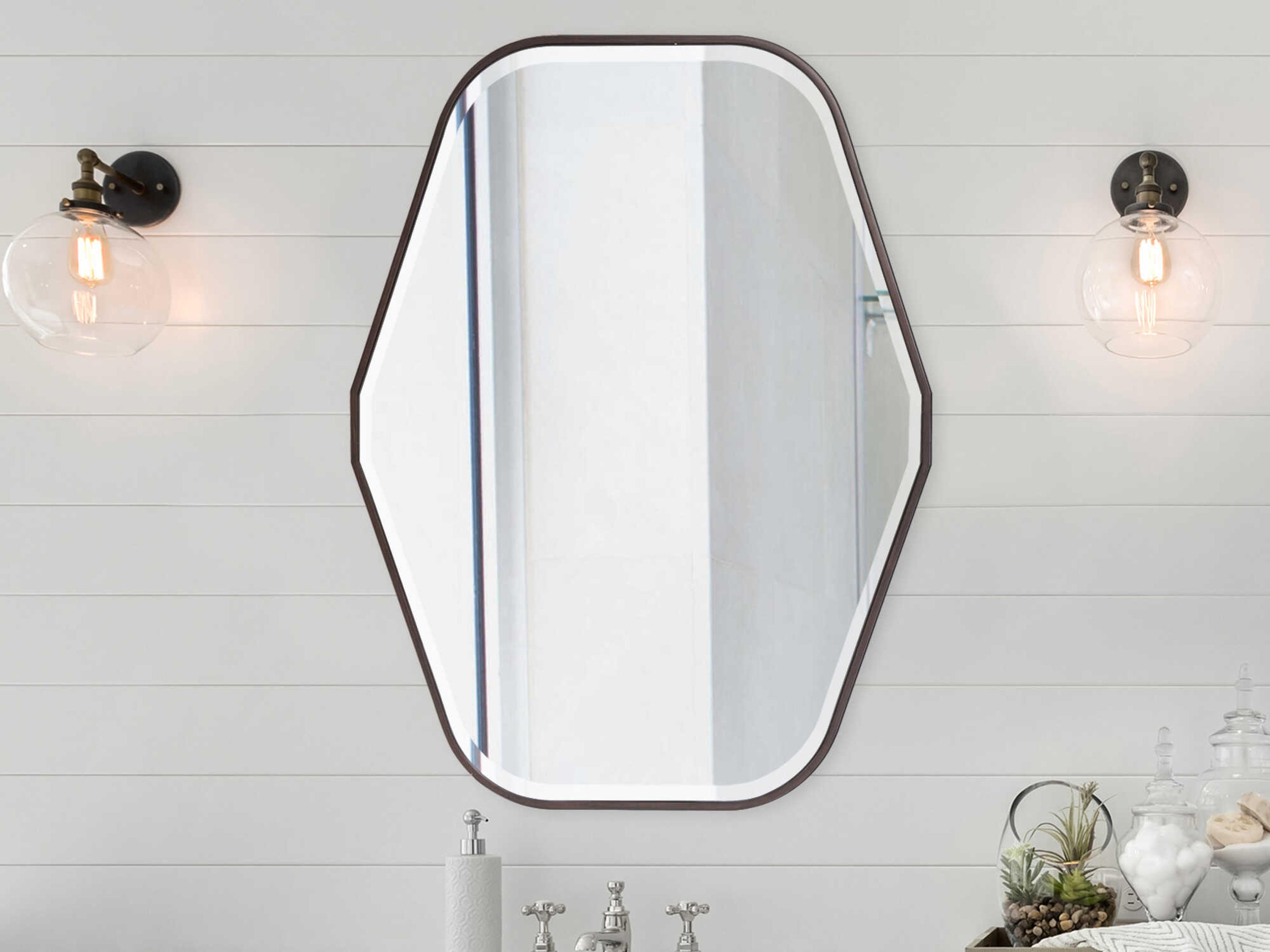 Howard Elliott Delmar Espresso Wall Mirror