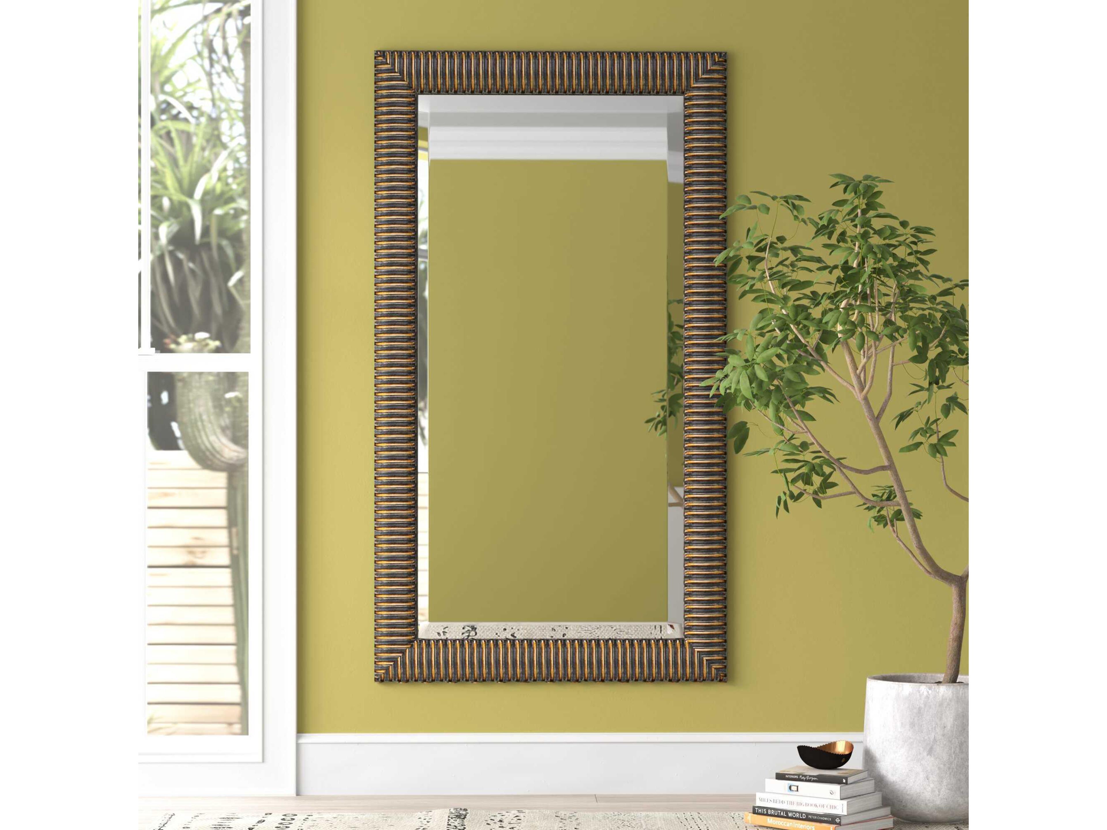 Howard Elliott Alexander Antique Copper Rectangular Wall Mirror