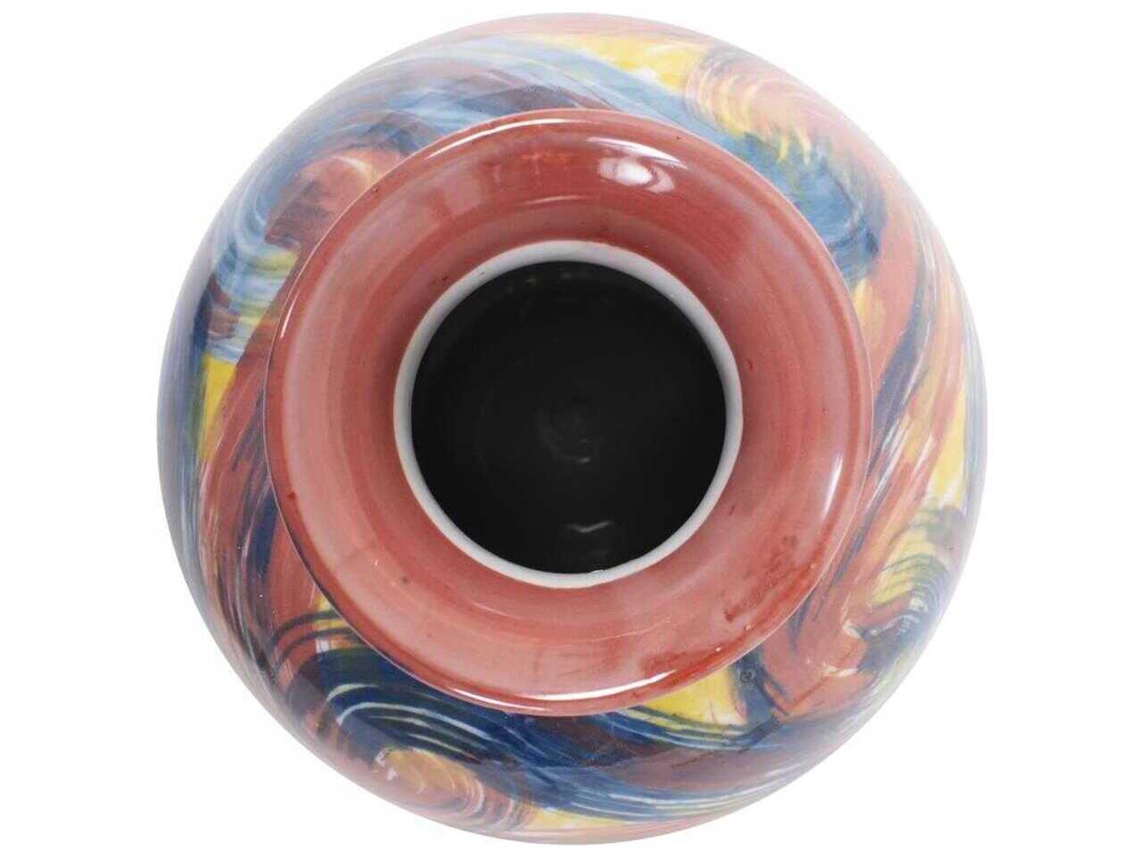 Howard Elliott Camille Multicolored Flared Ceramic Short Bottle