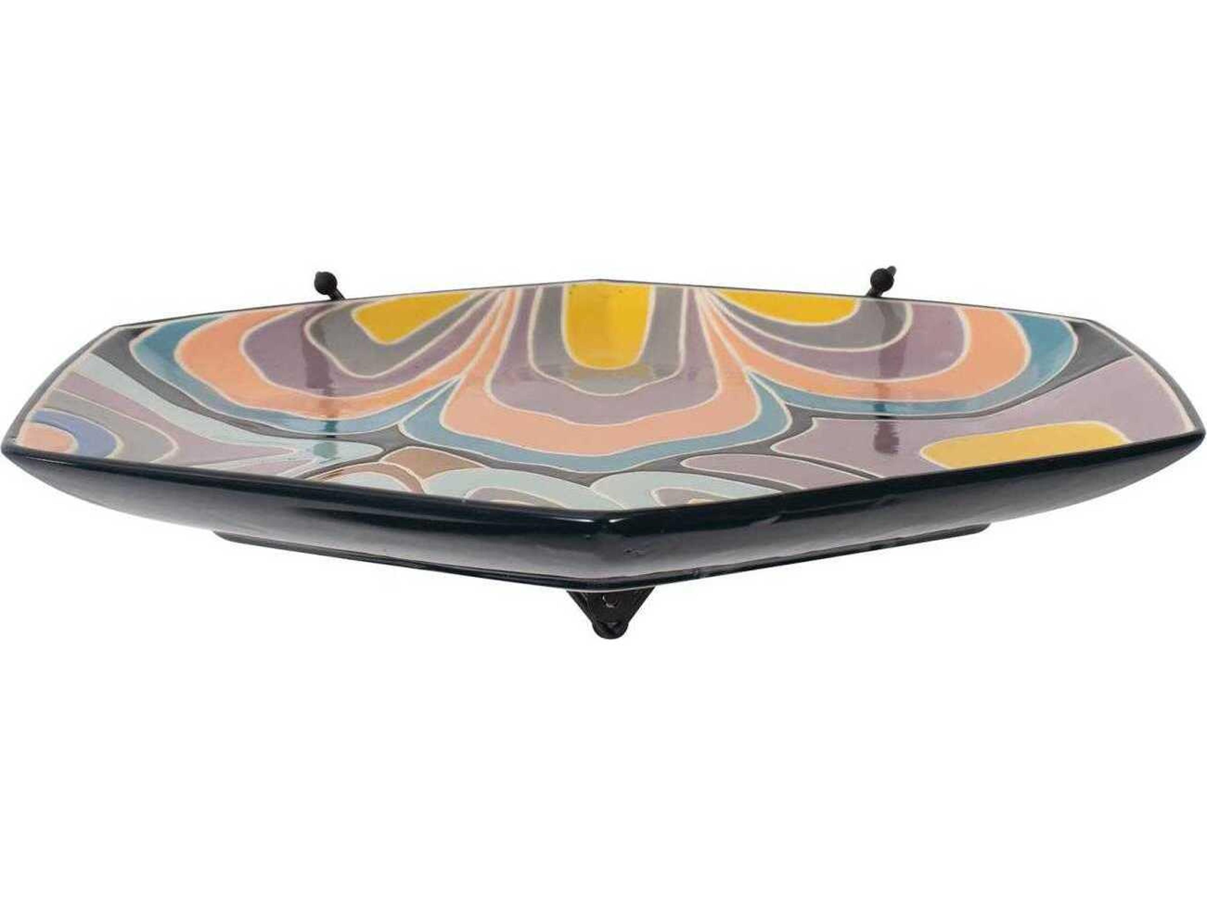 Howard Elliott Bramwell Pastel Decorative Porcelain Decorative Plate with Stand