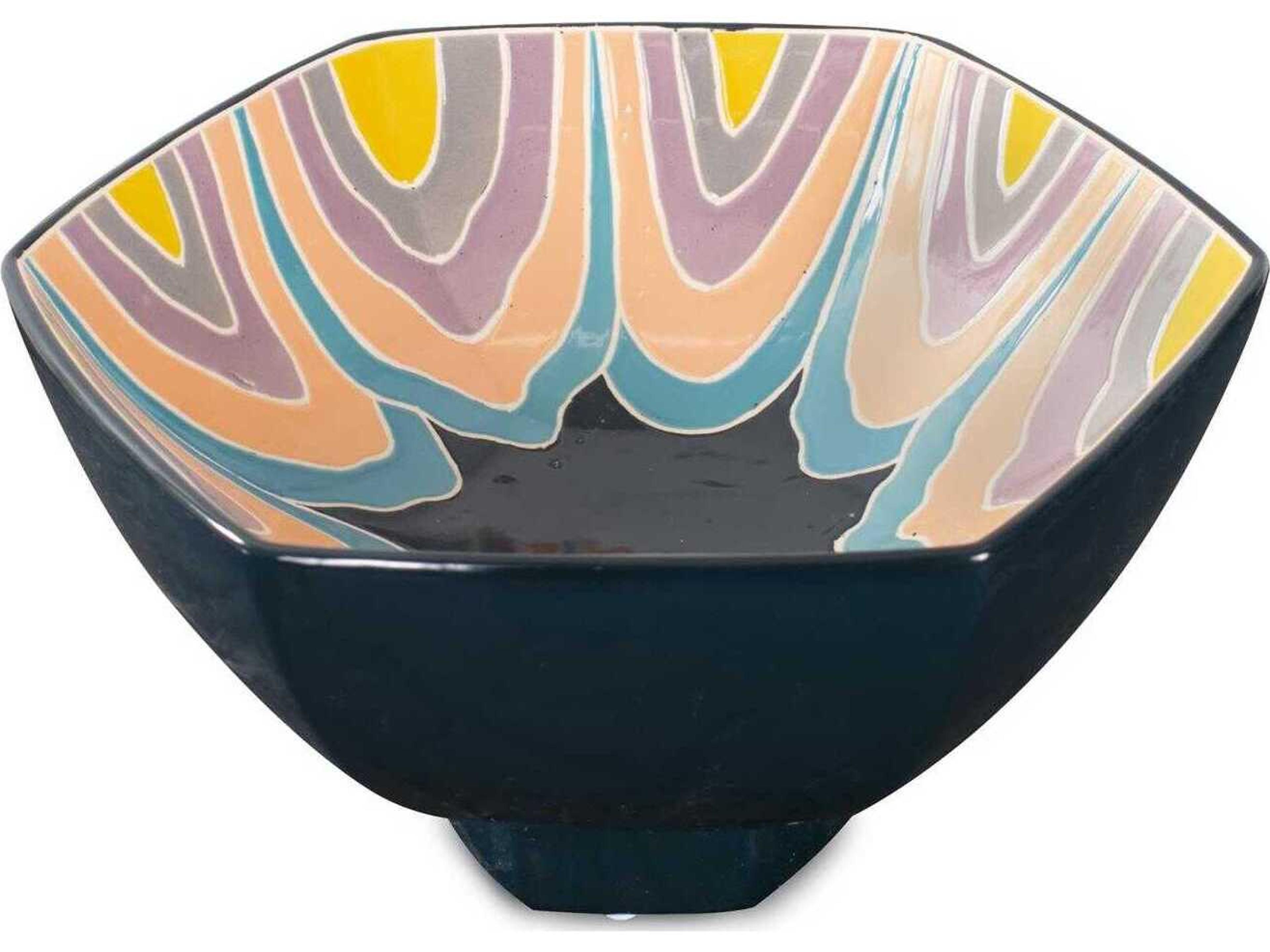 Bramwell Pastel Black Decorative Porcelain Decorative Bowl