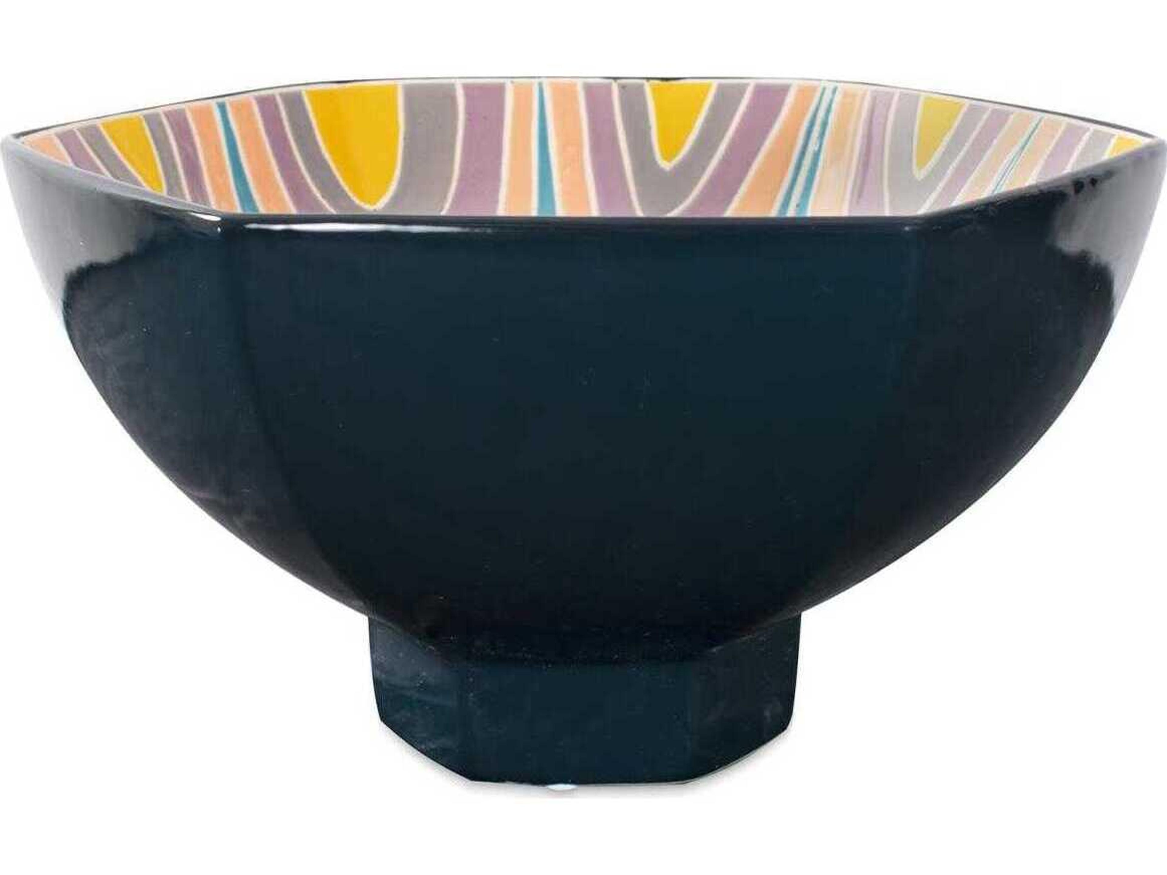 Howard Elliott Bramwell Pastel Black Decorative Porcelain Decorative Bowl