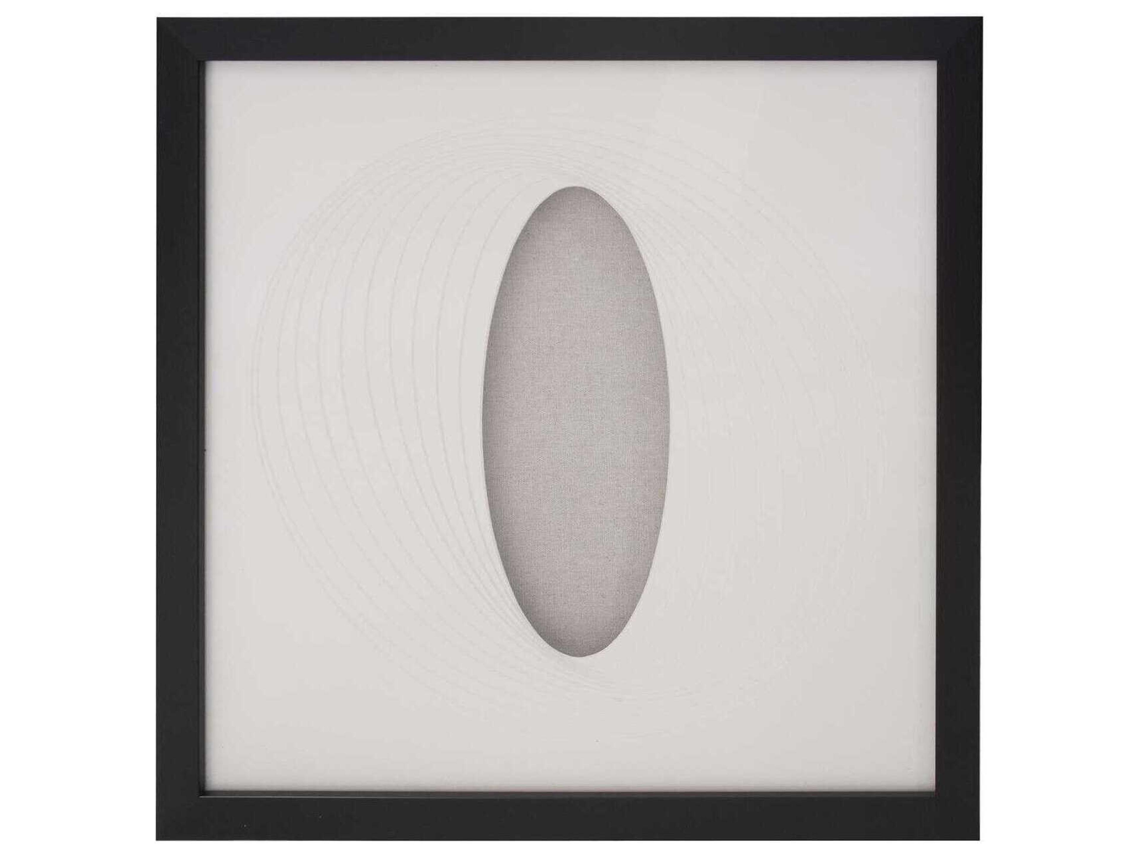 Dimensional Paper Oval Shadowbox Art