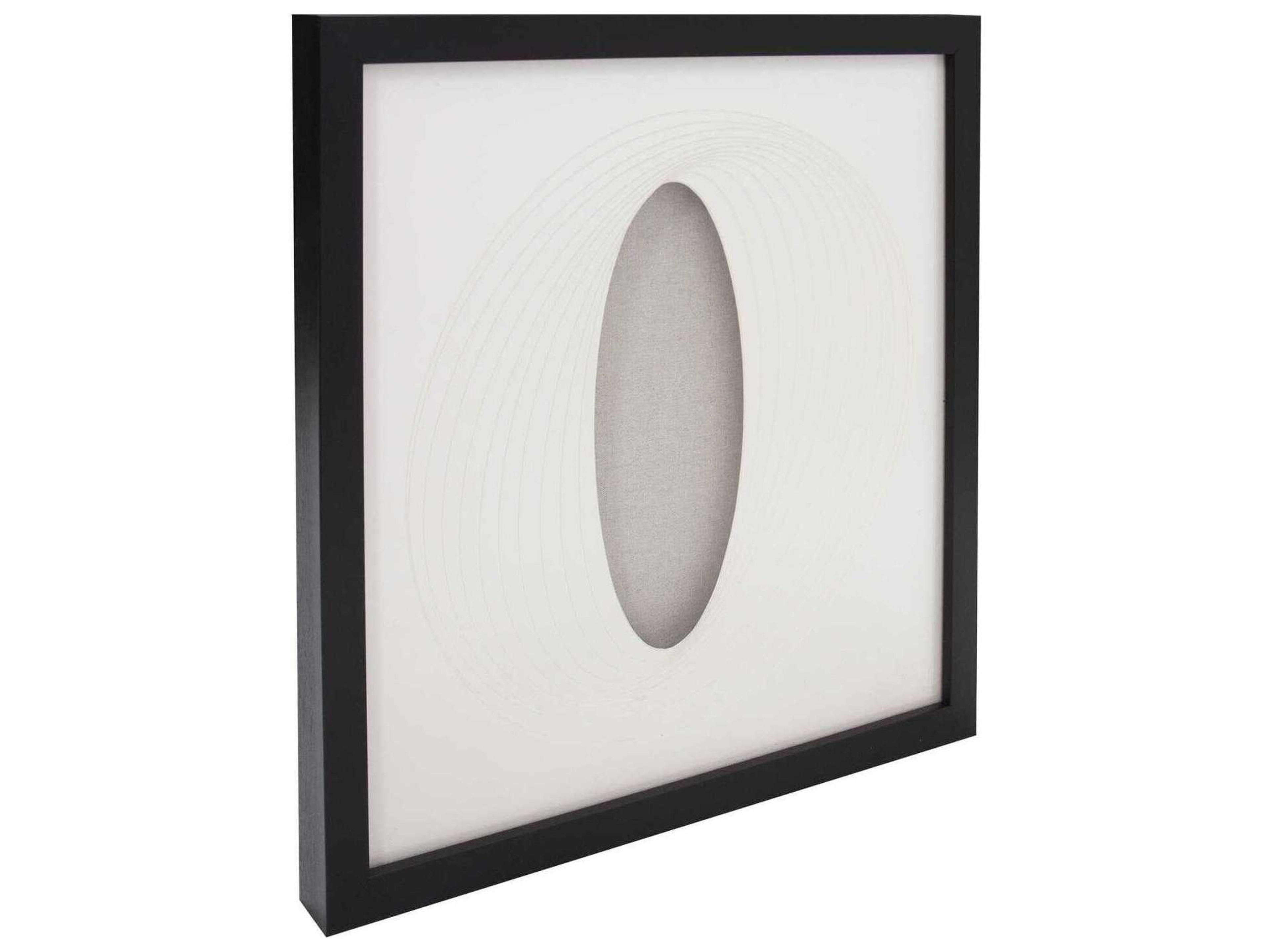 Howard Elliott Dimensional Paper Oval Shadowbox Art