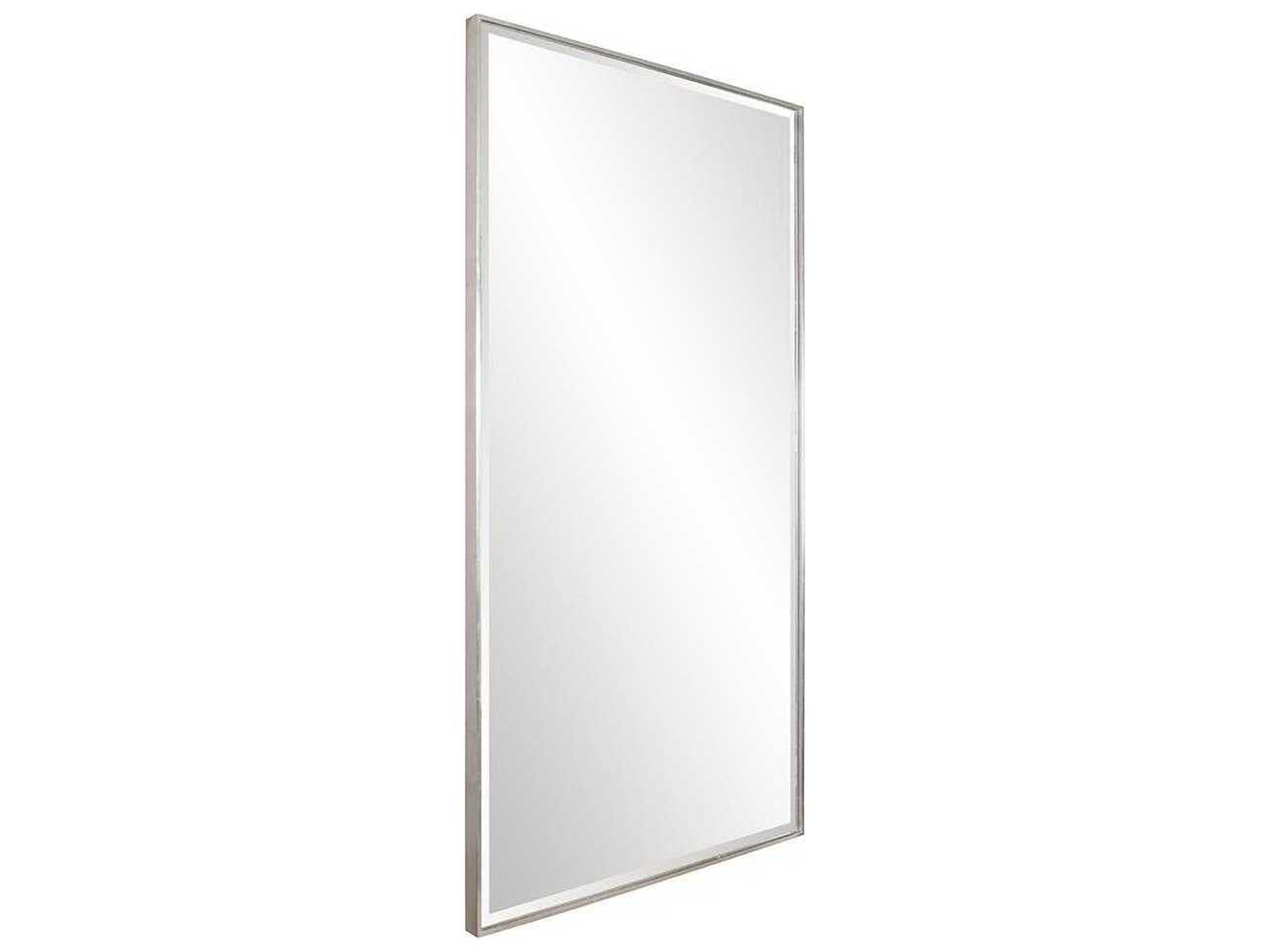 Howard Elliott Apollo Brushed Silver Rectangular Wall Mirror